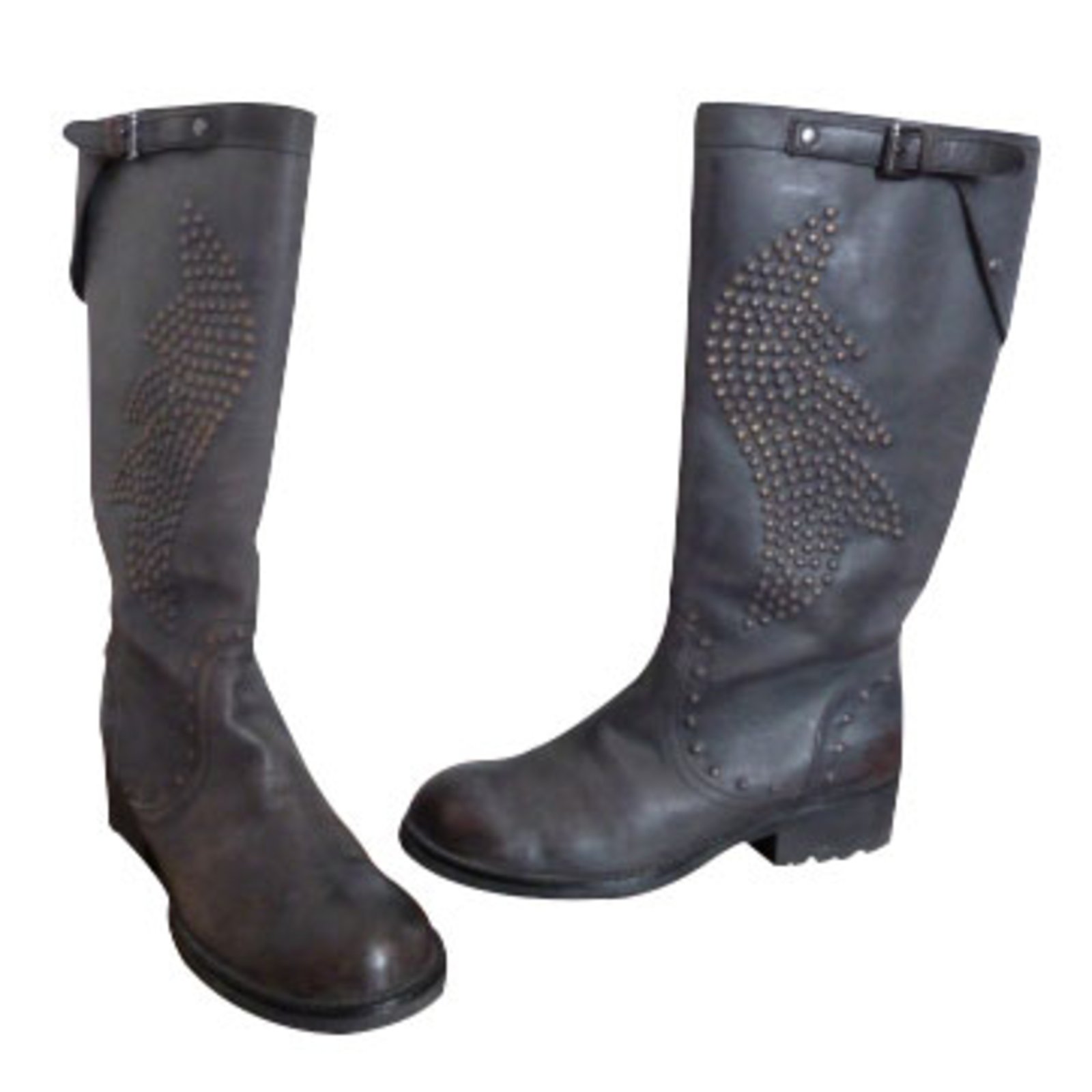 Bottines/Boots Matière Lisse Gris Dr Martens Femme - 2480233-gris00