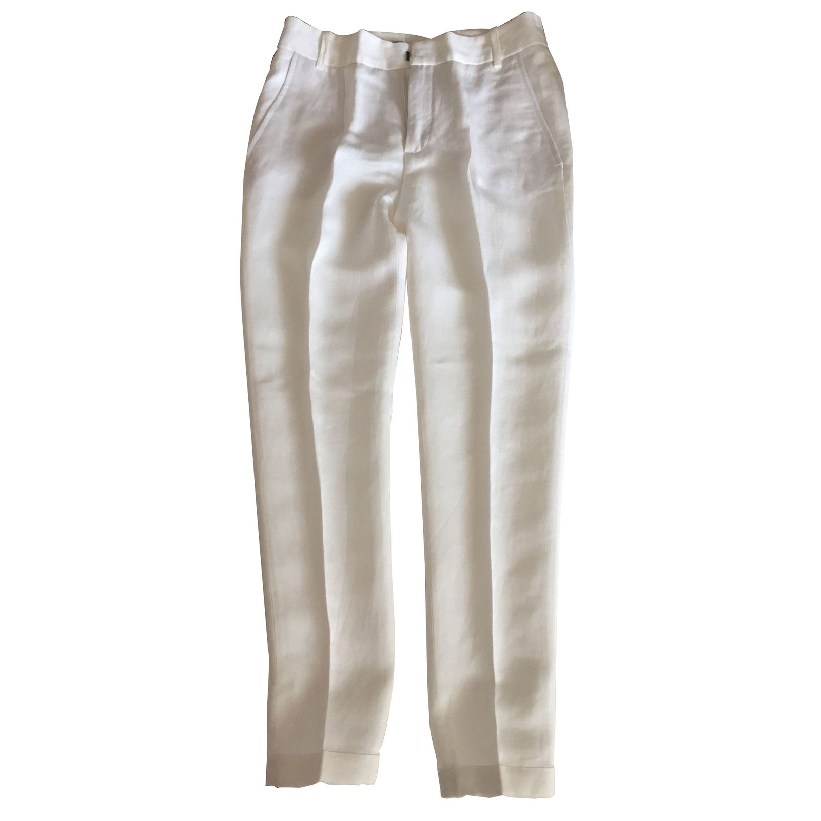 white zara pants