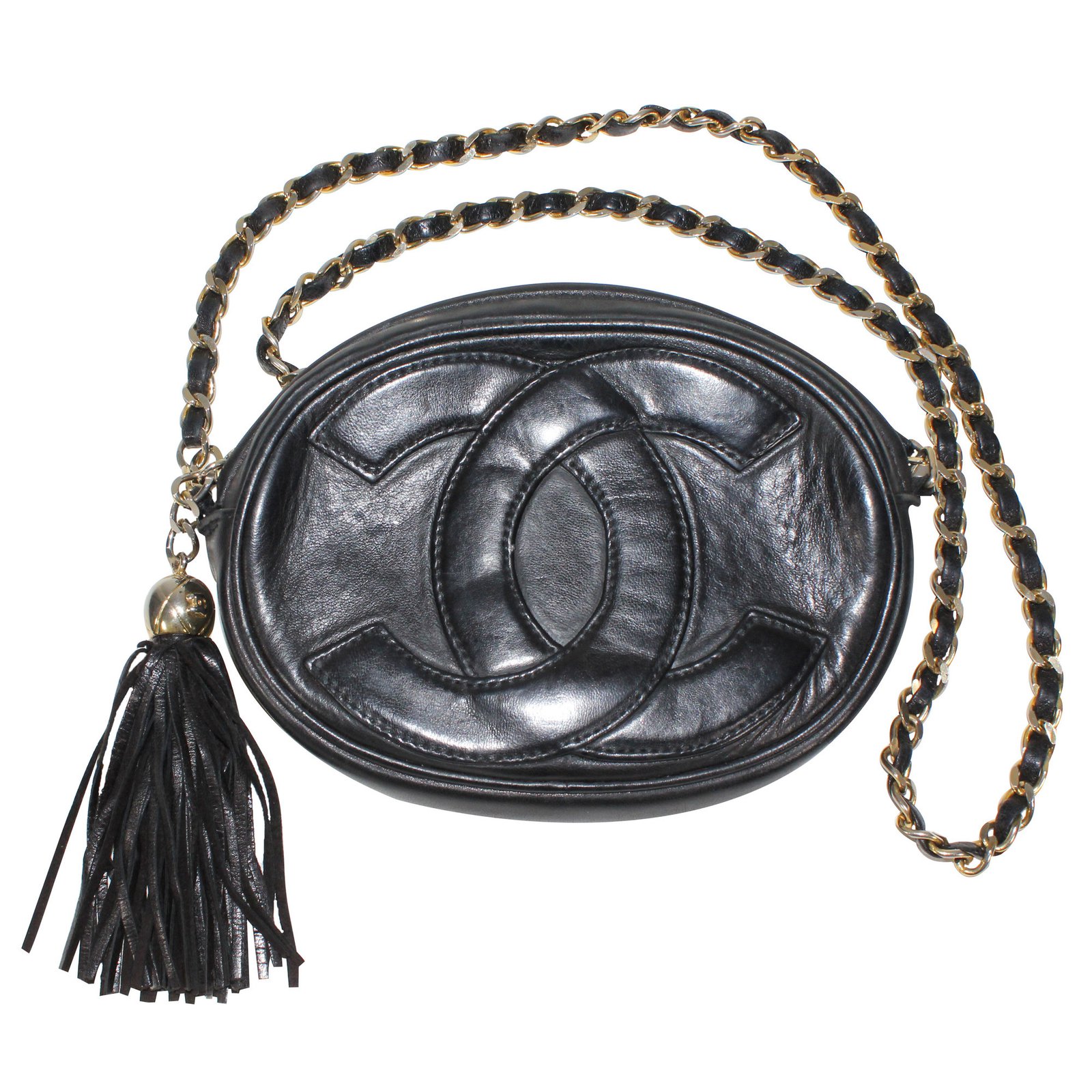 Chanel Handbags Black Leather ref.8438 - Joli Closet