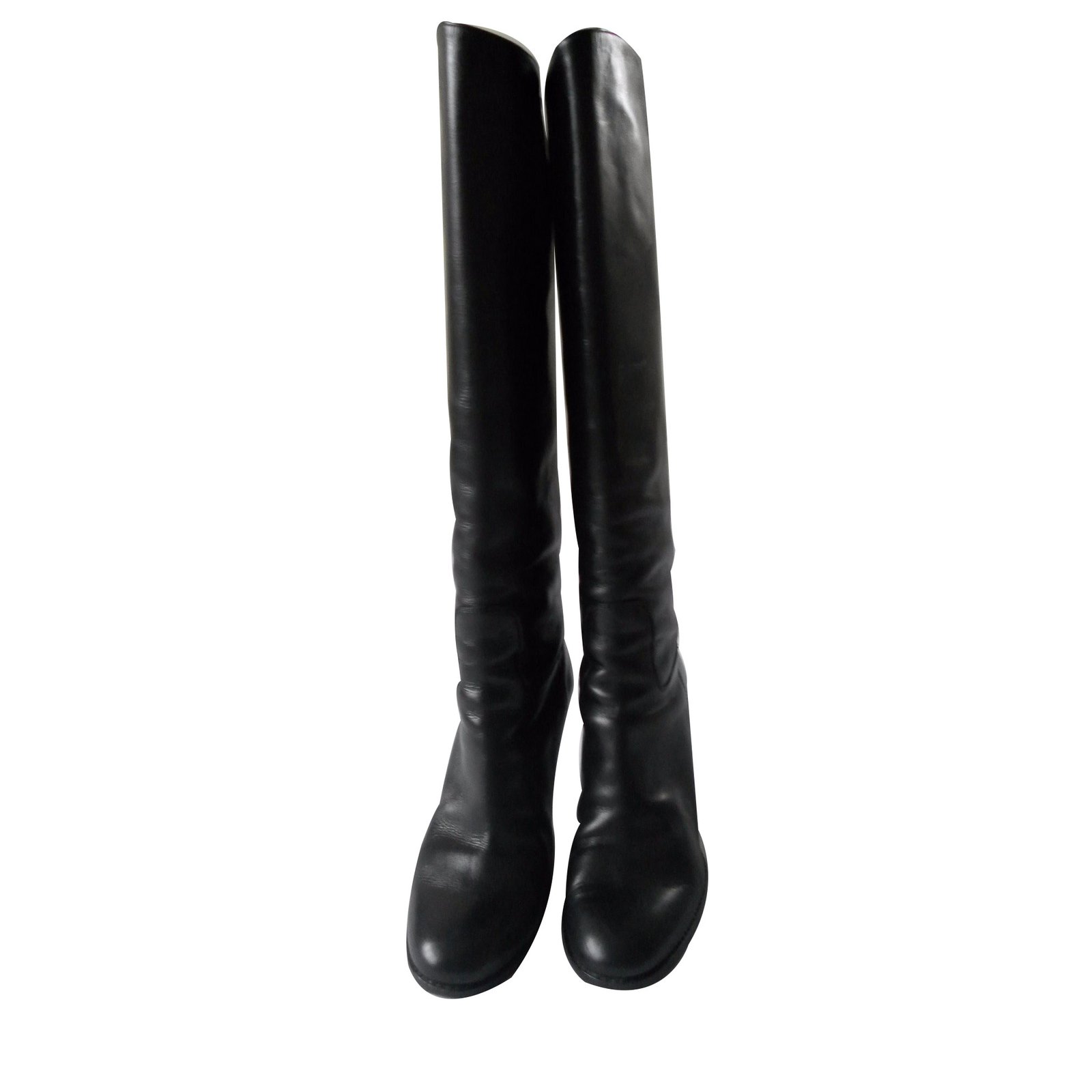 ralph lauren black leather boots
