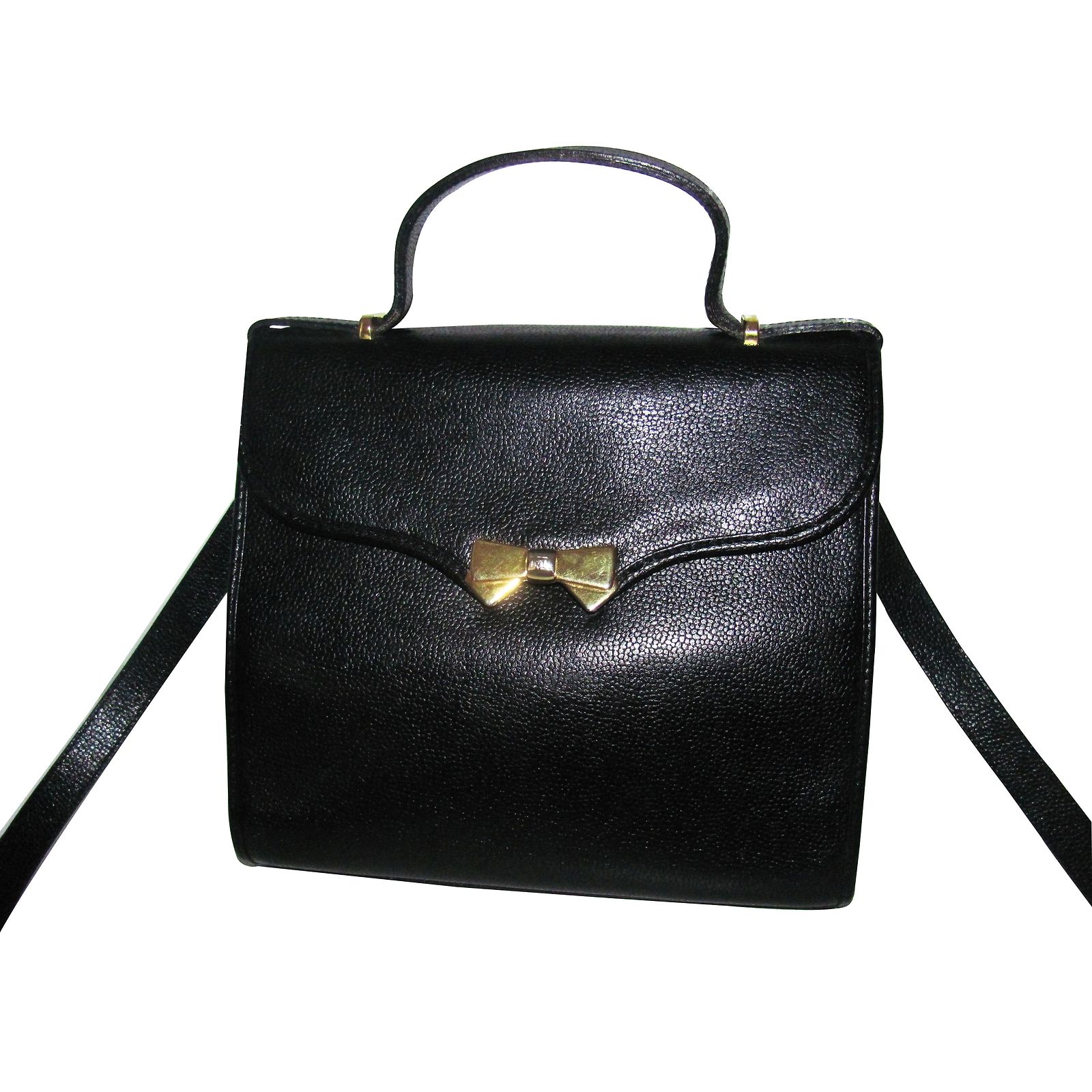 Sac à Main Baguette Nina Ricci En Cuir Noir - Vintage, Fait Main, Occasion