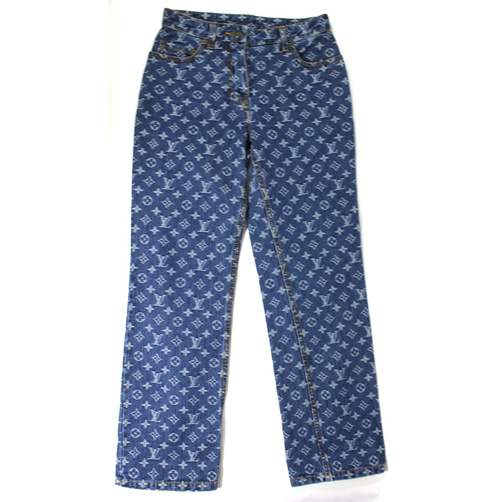 Louis Vuitton Pantalones Azul Pantalones vaqueros ref.9519 - Joli