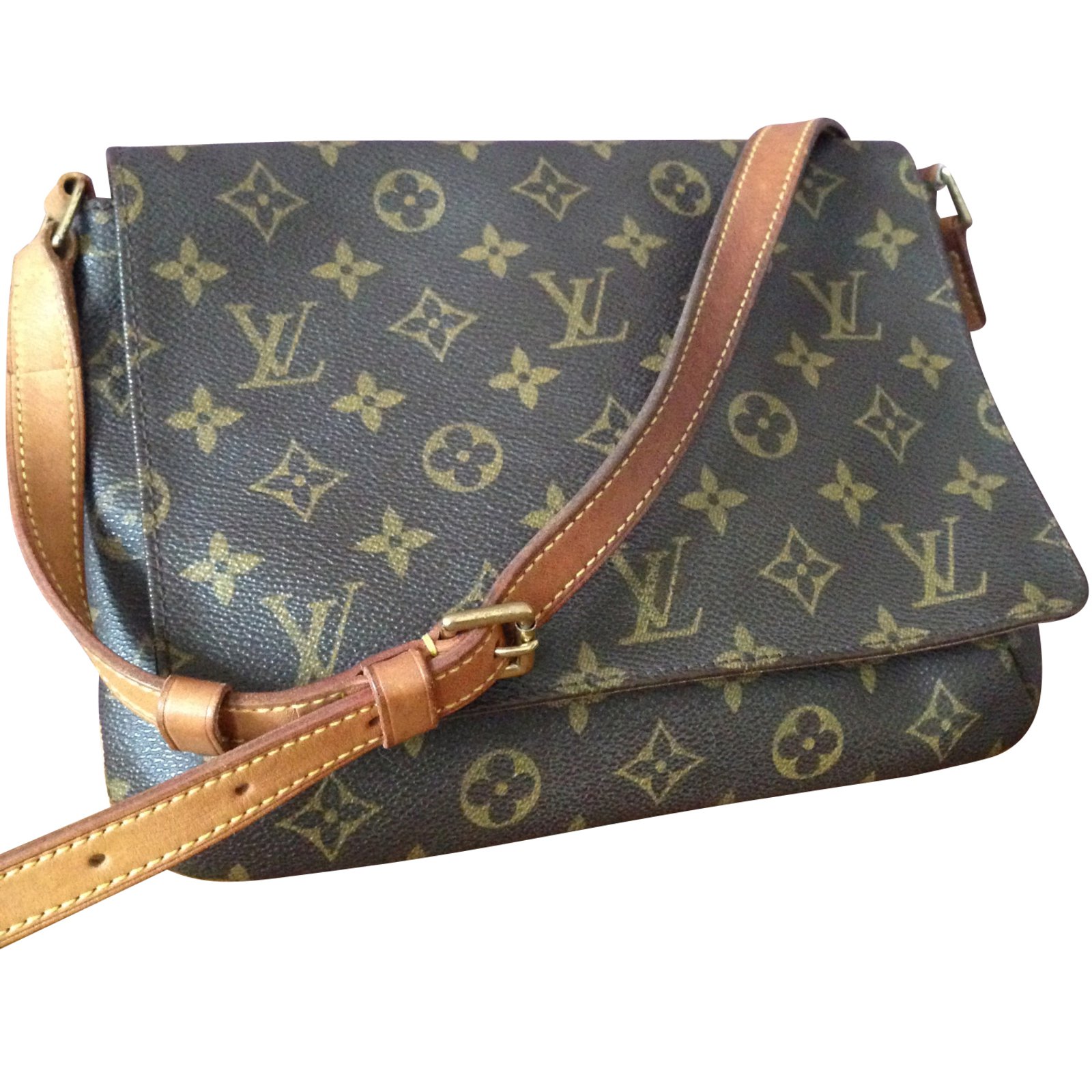 Louis Vuitton LV Sac Plat cross bag eclipse Black Leather ref