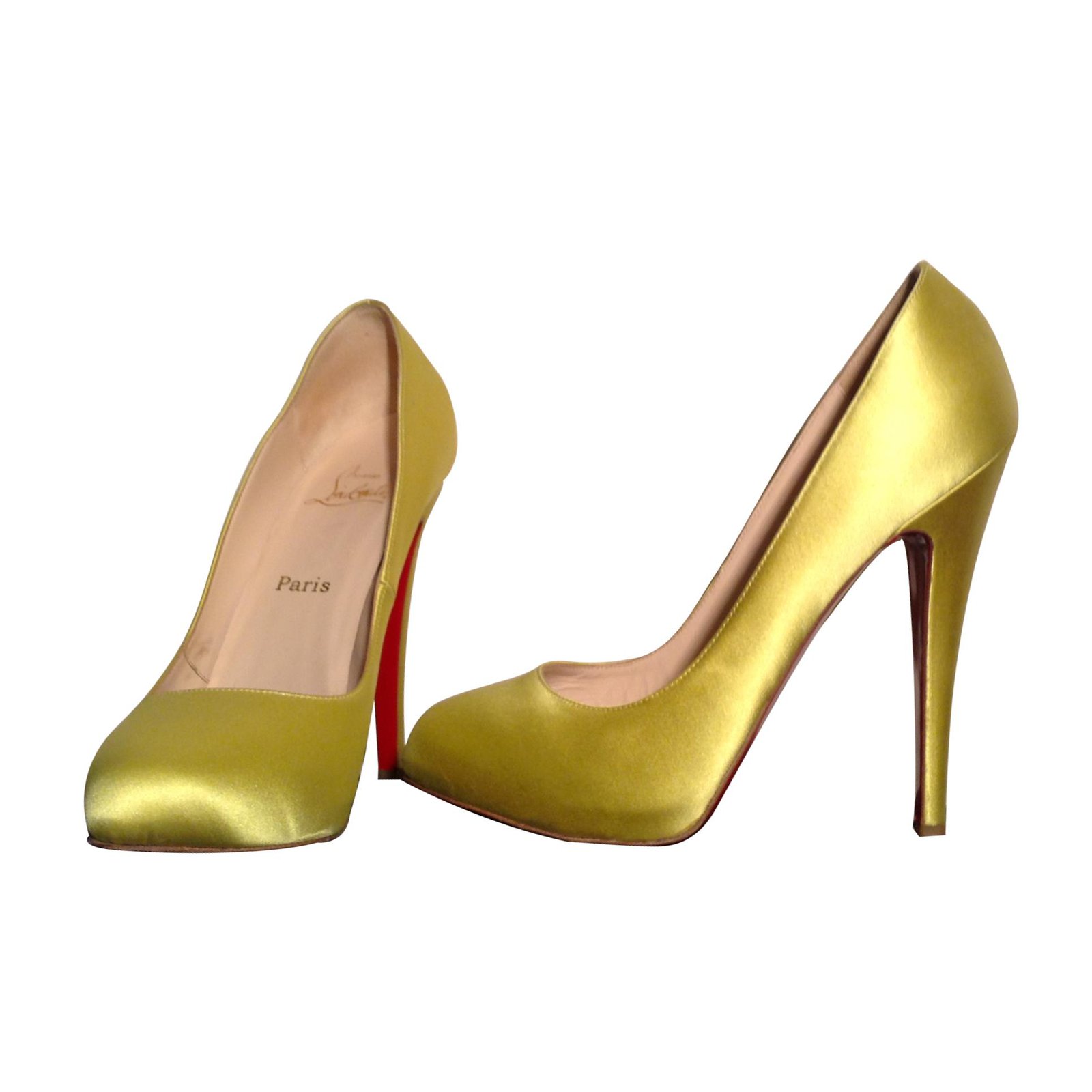 yellow christian louboutin heels