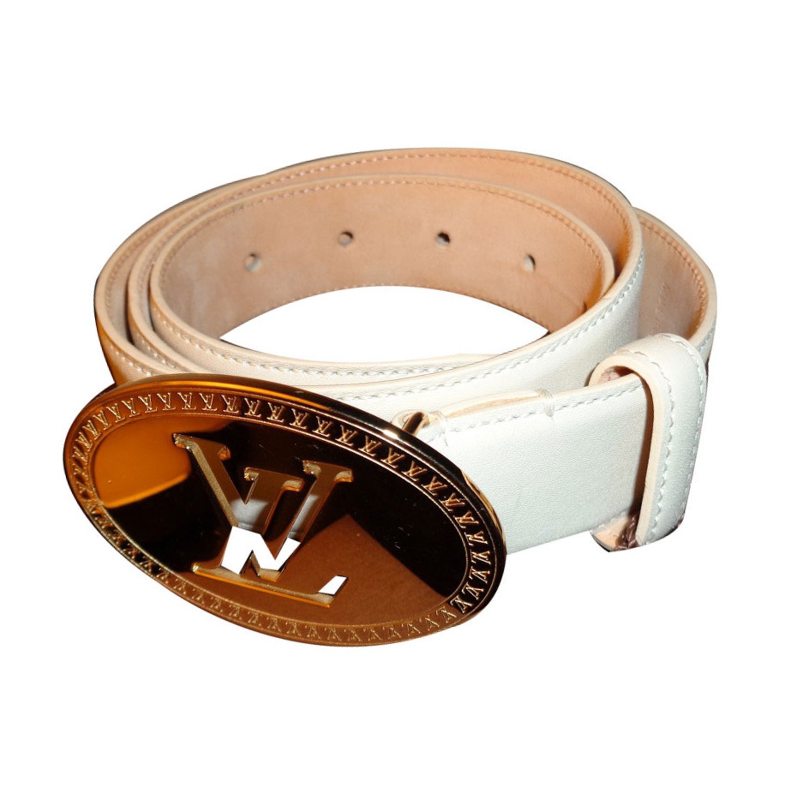 Louis Vuitton Belts Beige Leather ref.11062 - Joli Closet