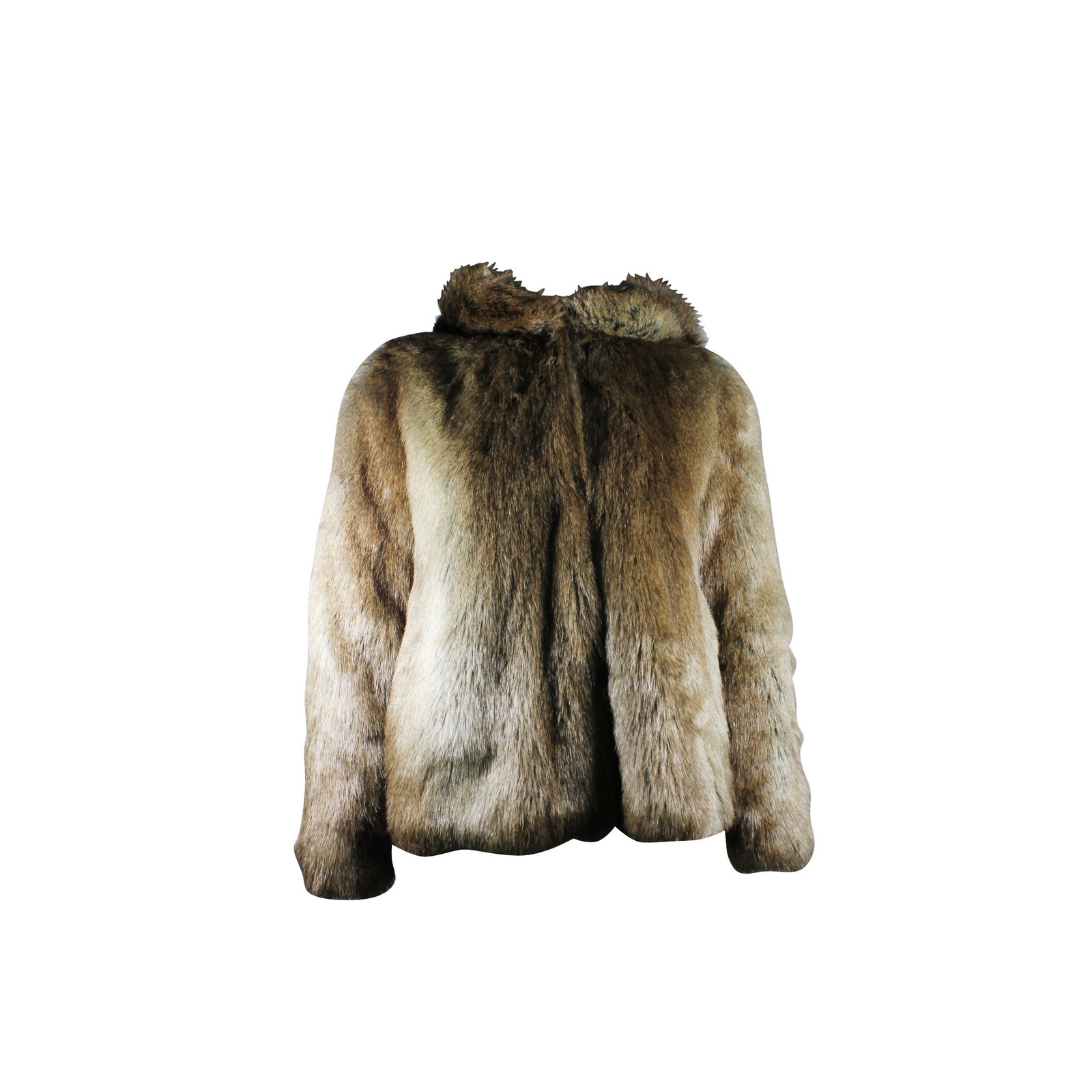 faux fur jacket with hood zara