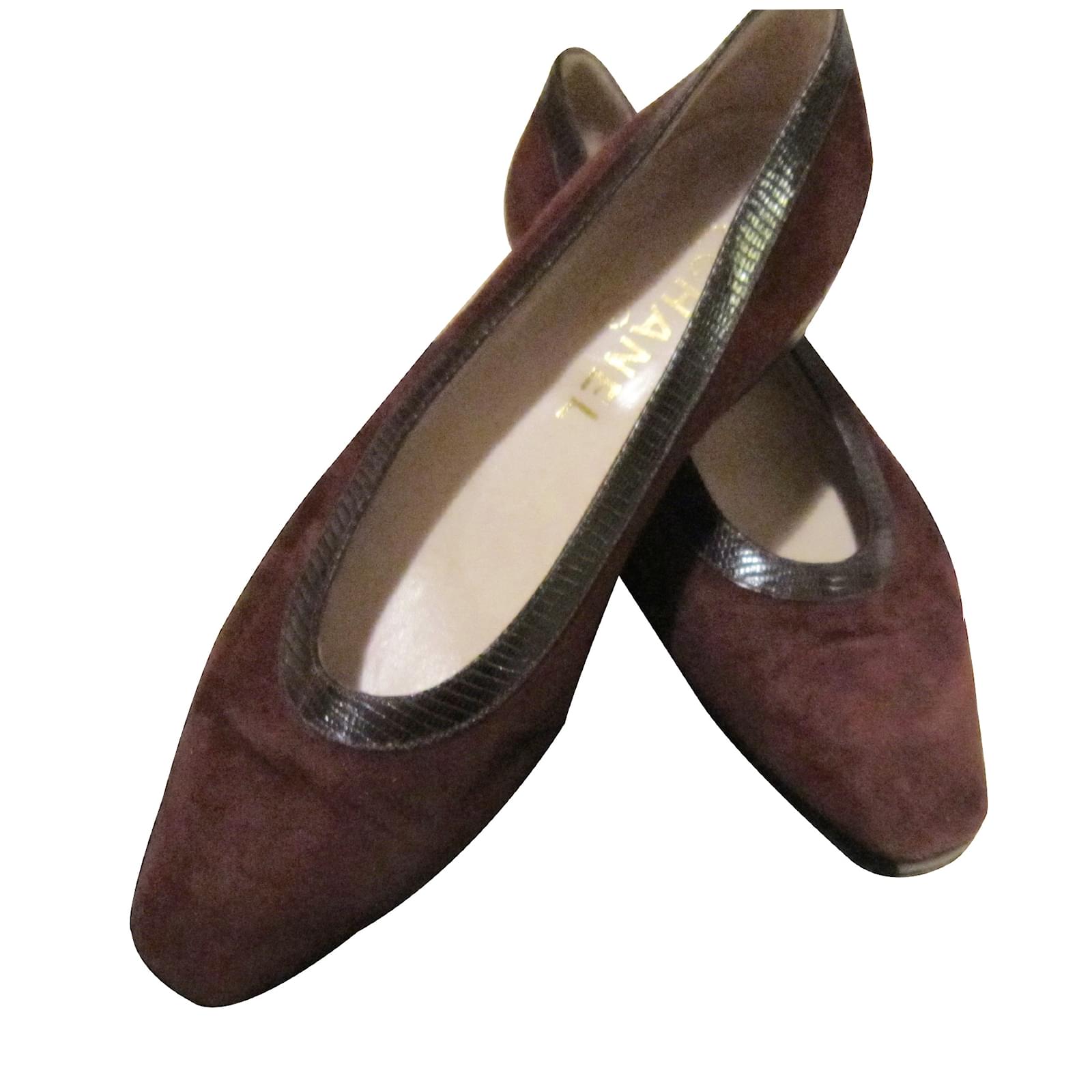 Chanel Ballet flats Brown Deerskin ref.12119 - Joli Closet