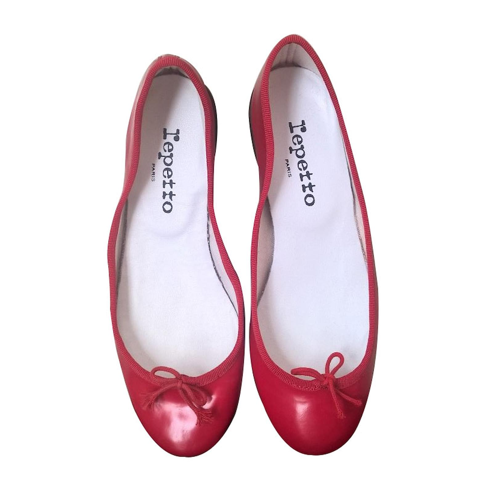 Repetto Ballerine Rosso Pelle verniciata ref.12175 - Joli Closet