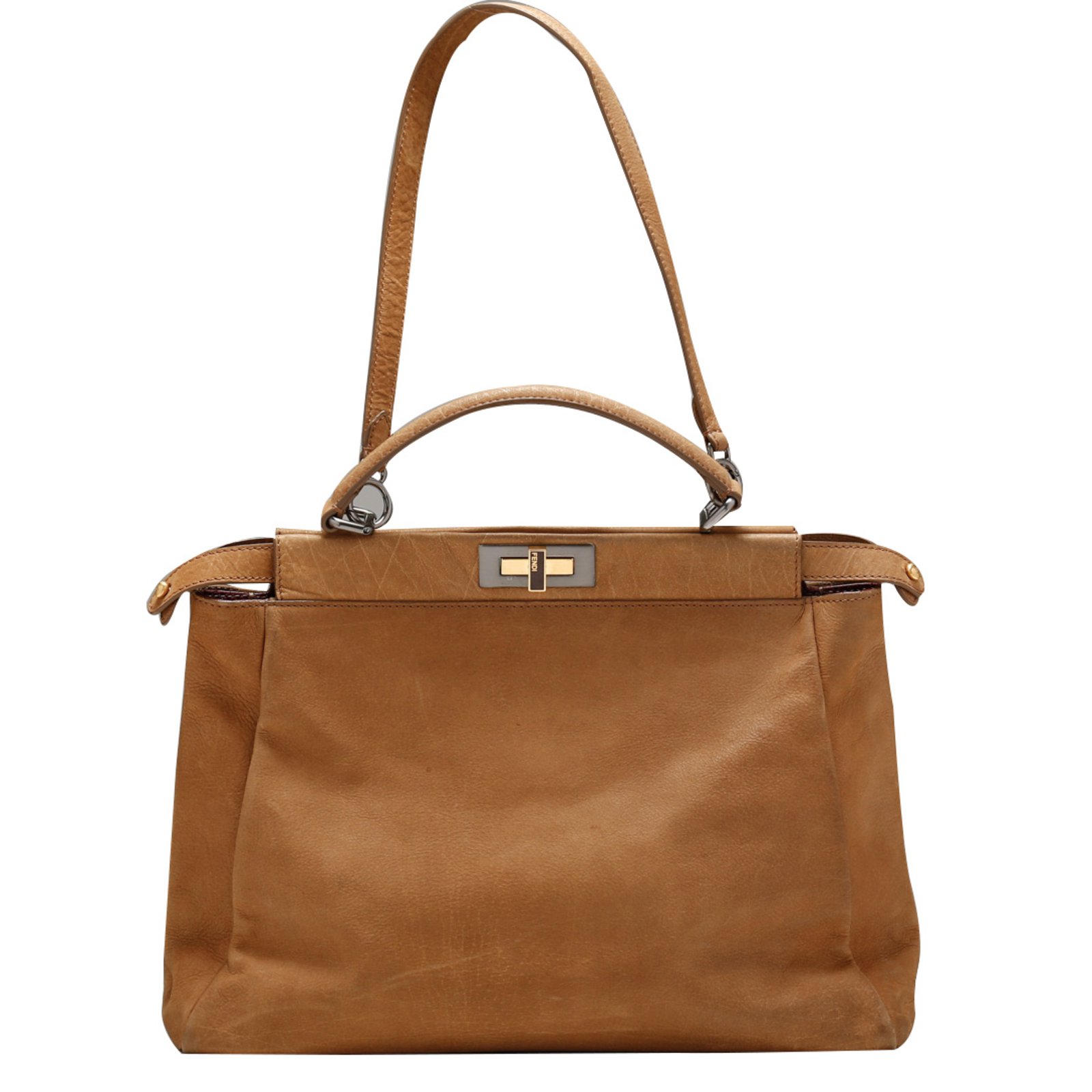 Fendi Handbags Caramel Leather ref.12267 - Joli Closet