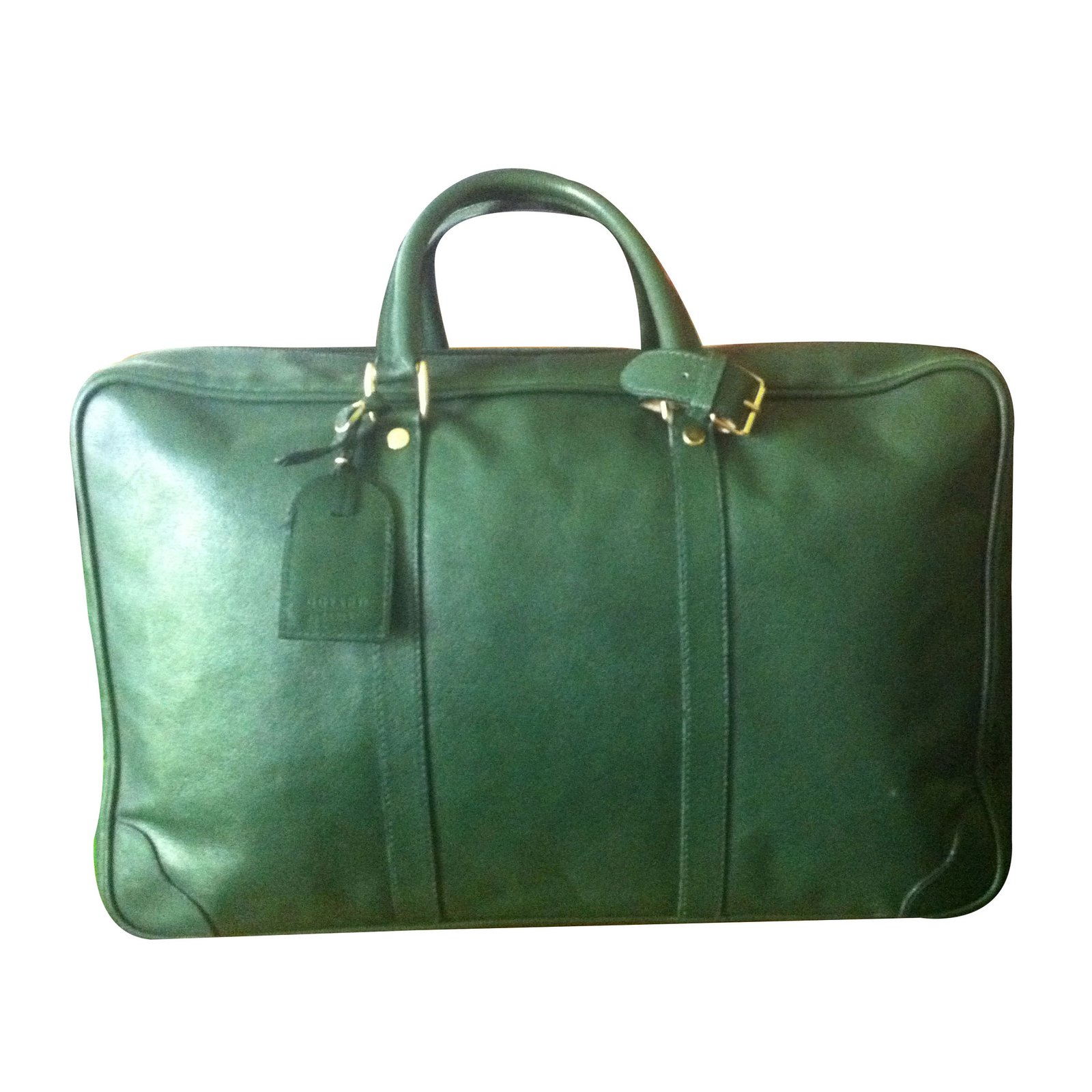 Green Leather Large travel bag
