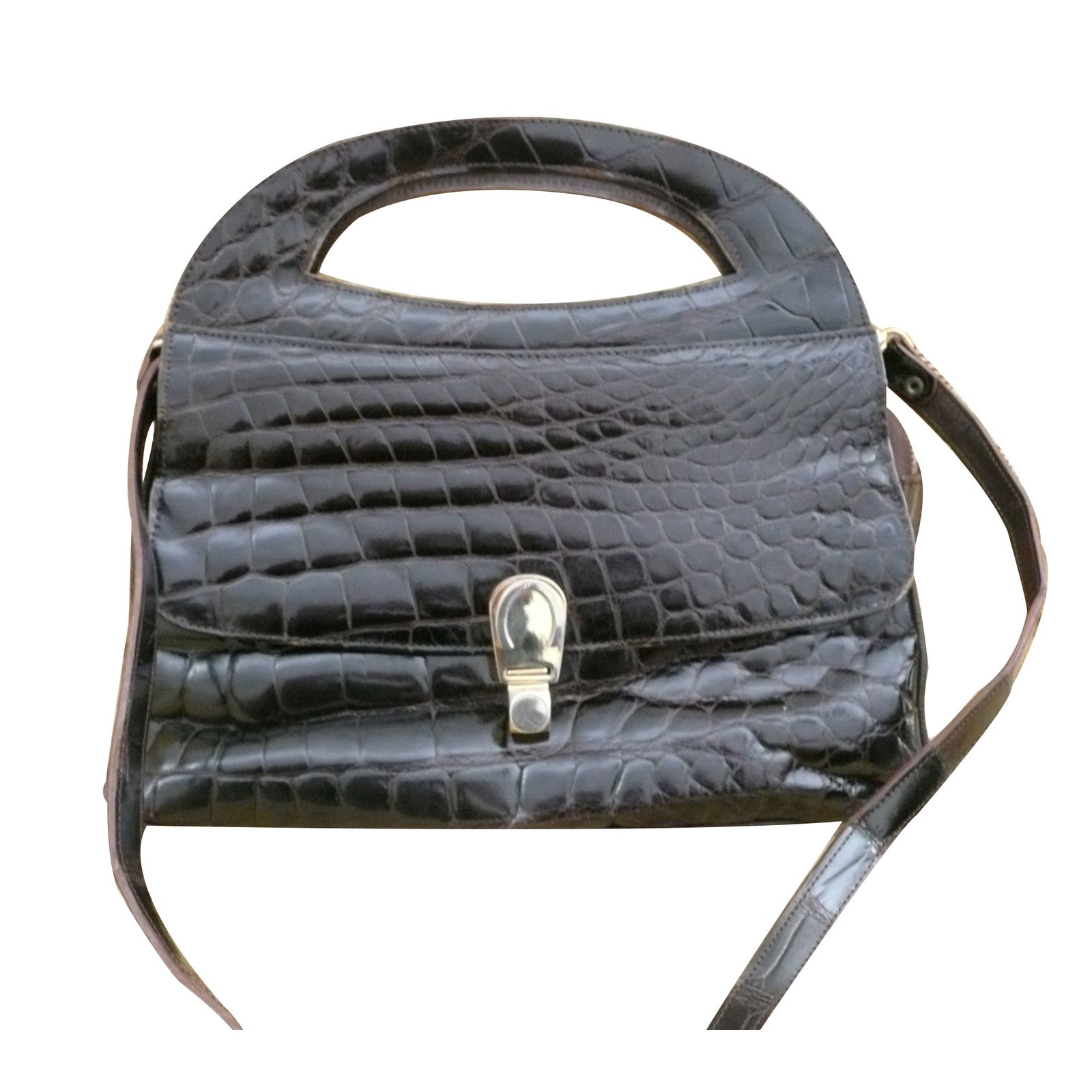 Autre Marque Handbags Handbags Exotic leather Black ref.13238 - Joli Closet