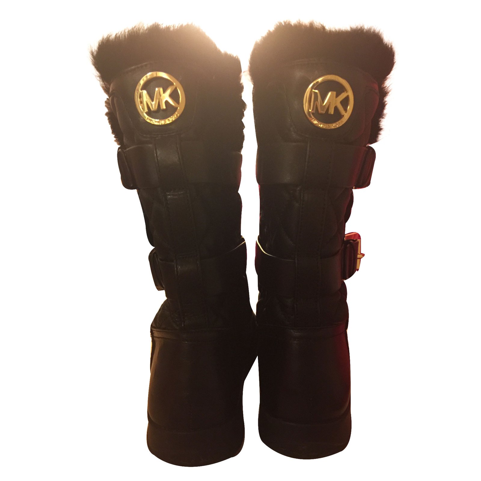 Michael Kors Boots Black Leather  - Joli Closet