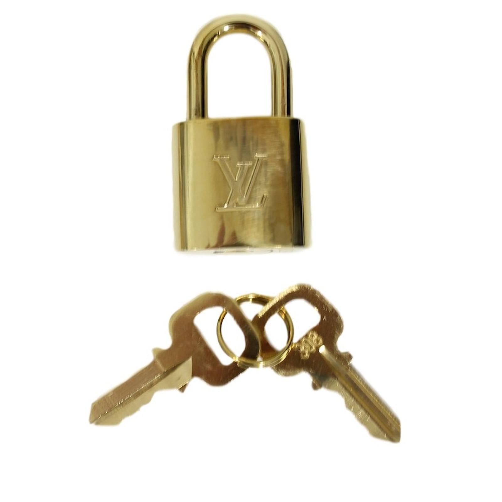 lv lock and key gold for purse