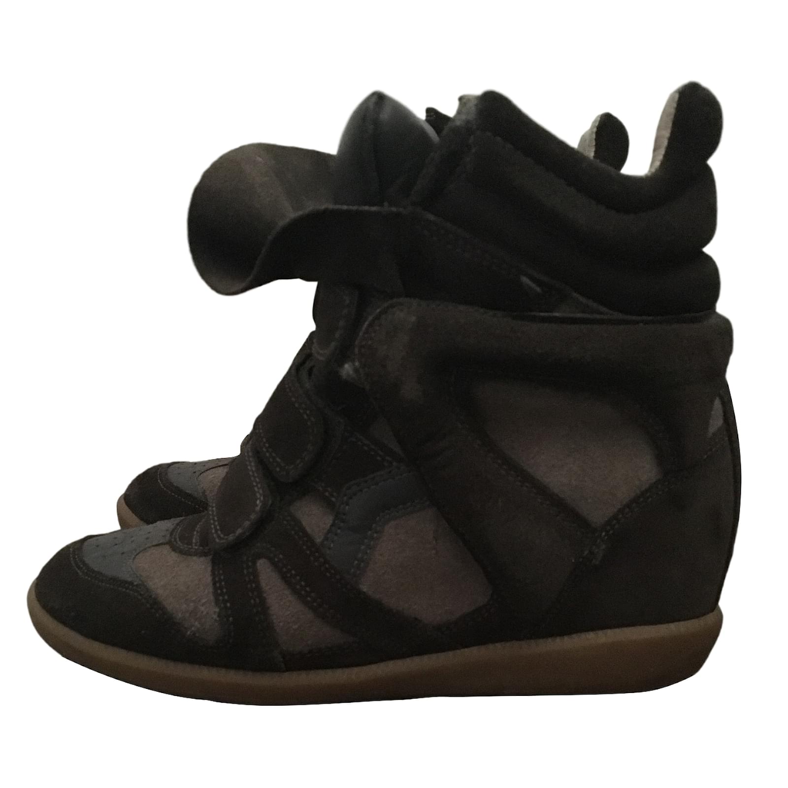 Isabel Marant Turnschuhe Grau Leder ref.13800 - Joli Closet
