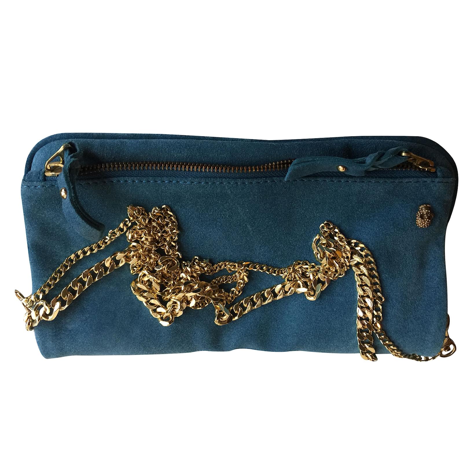 Zadig & Voltaire Handbags Blue Suede ref.13937 Joli Closet
