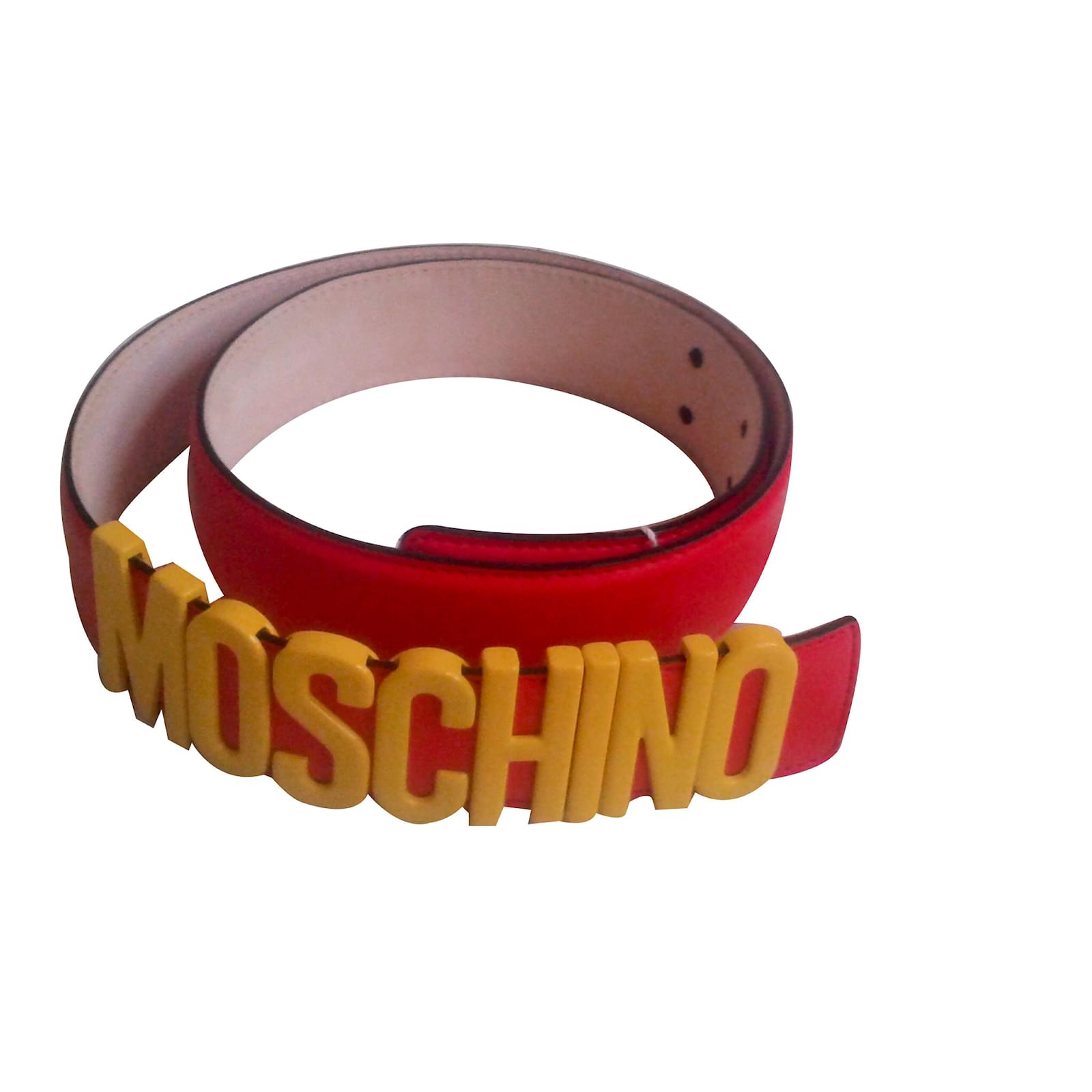 Moschino Belts Red Leather ref.14299 Joli Closet