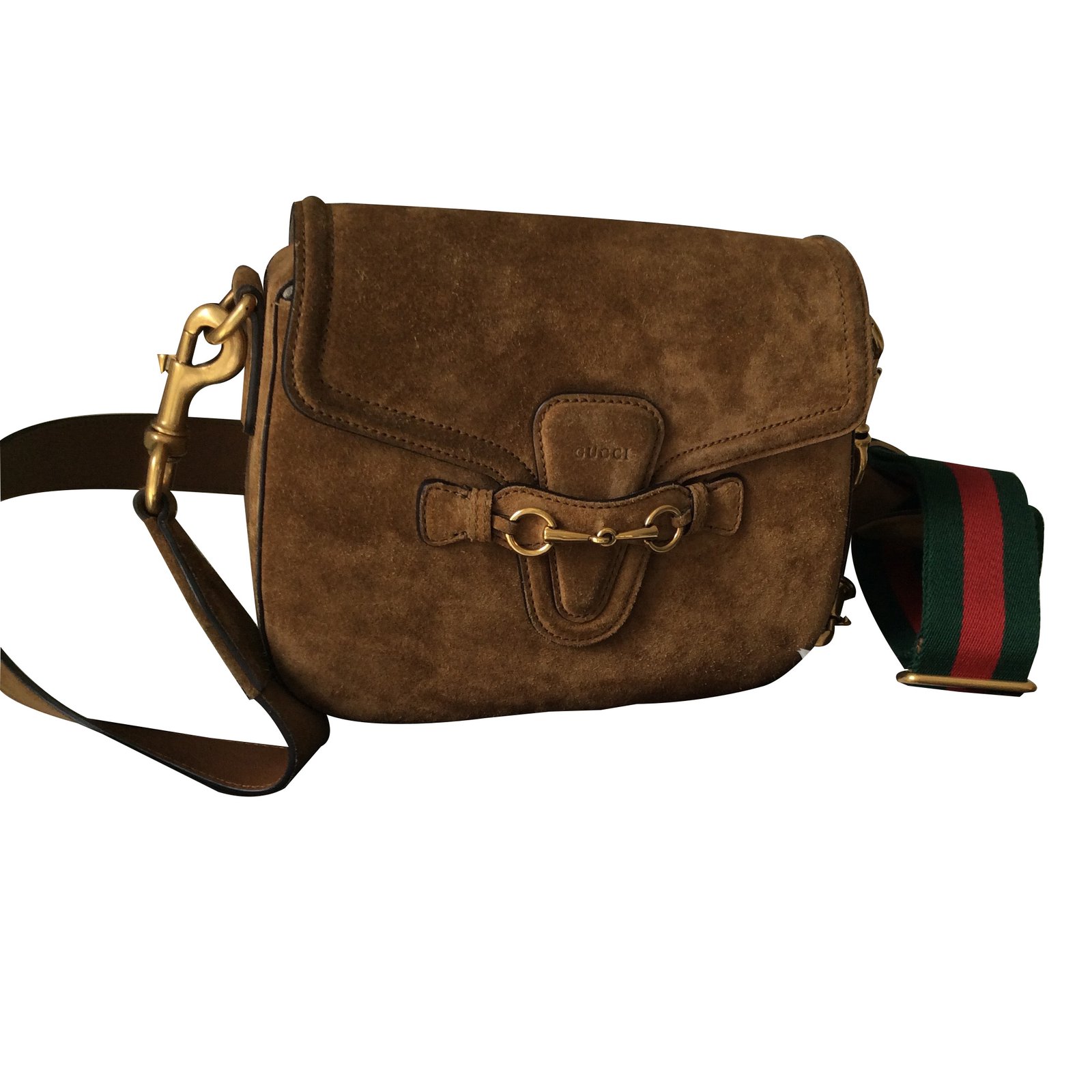 Gucci Handbags Caramel Suede ref.14328 - Joli Closet