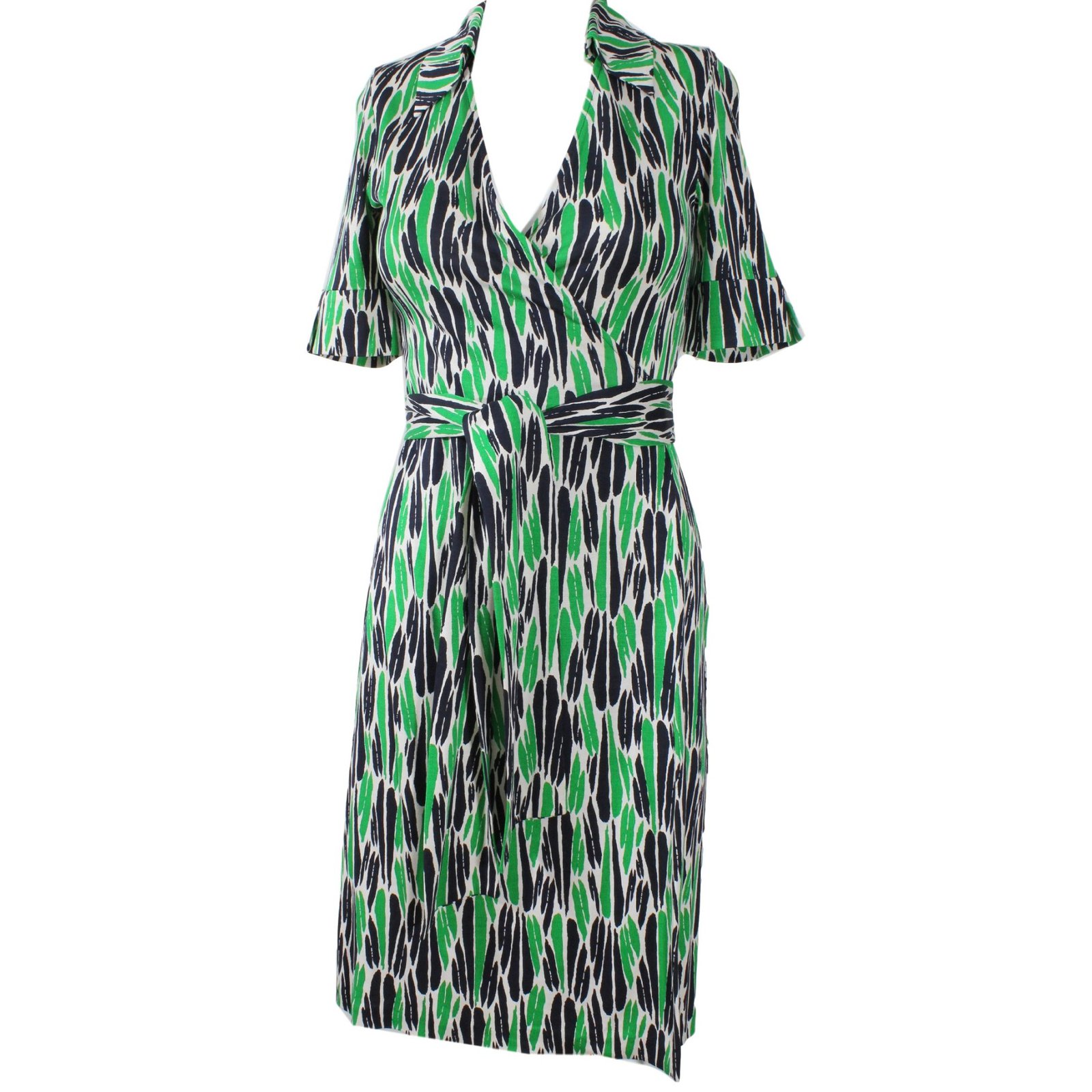 Diane Von Furstenberg Dresses Green Silk ref.14401 - Joli Closet