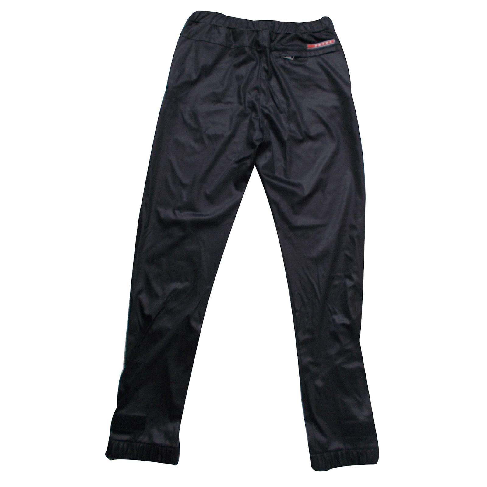 prada velcro logo pants