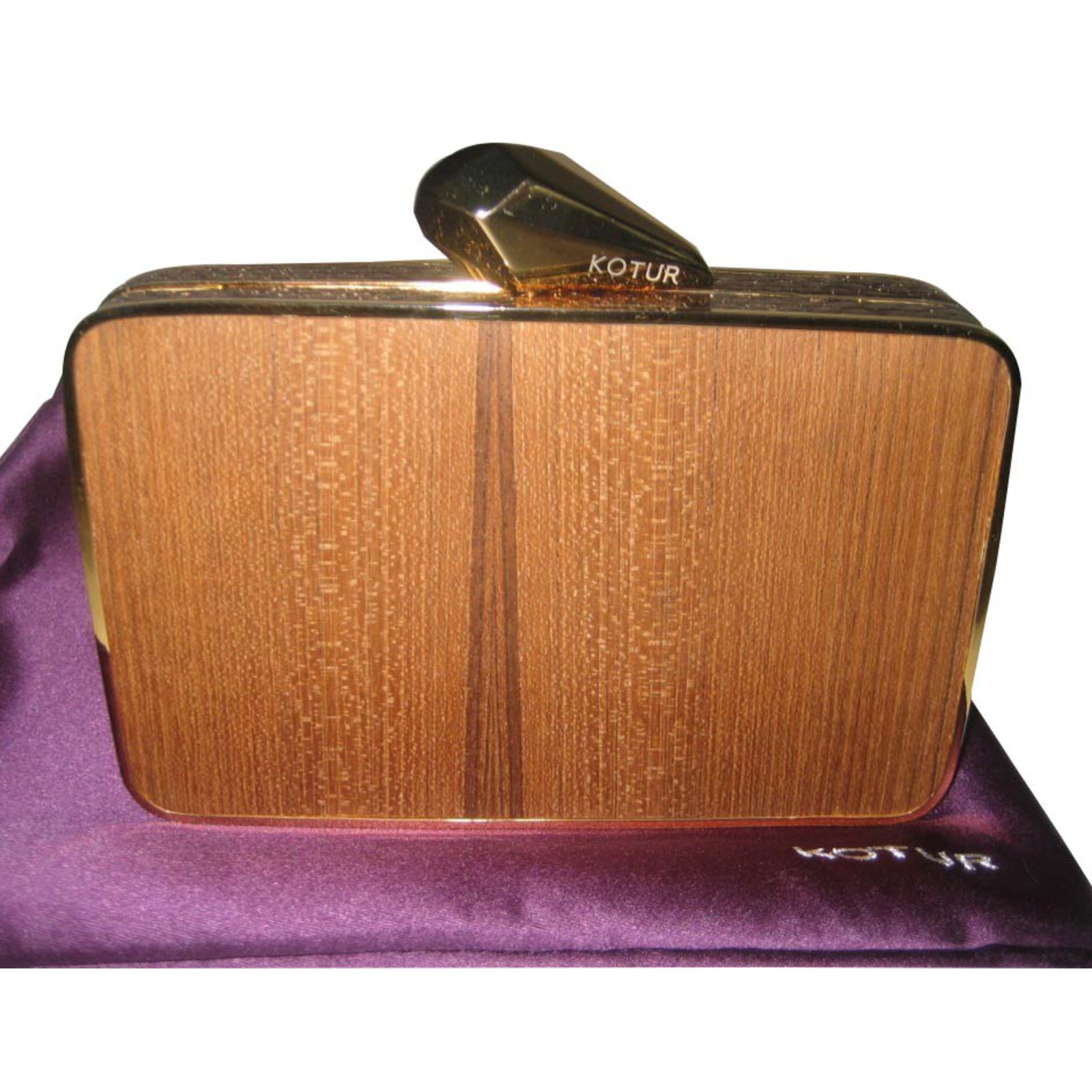 Oak wood bag, designer wood purse. Wood clutch - Inspire Uplift