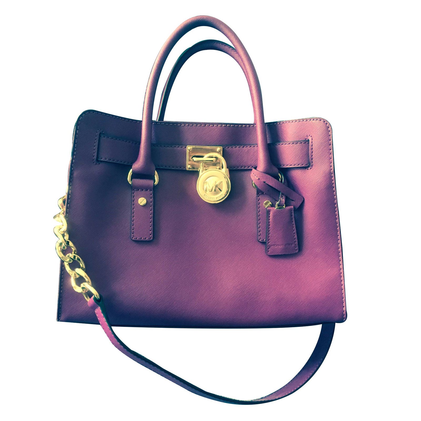 purple michael kors handbag