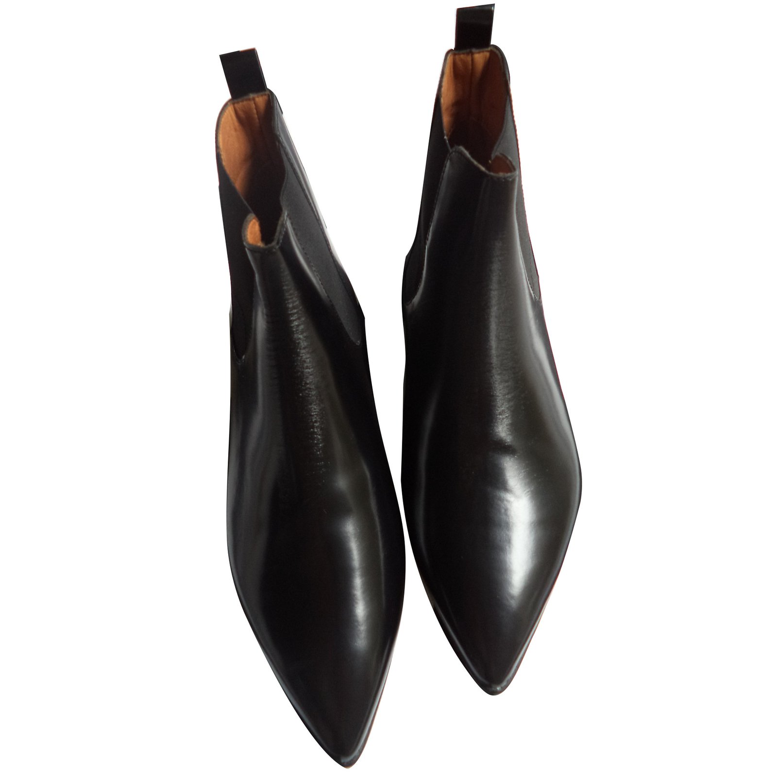 Isabel Marant Ankle Boots Black Leather ref.16245 - Joli