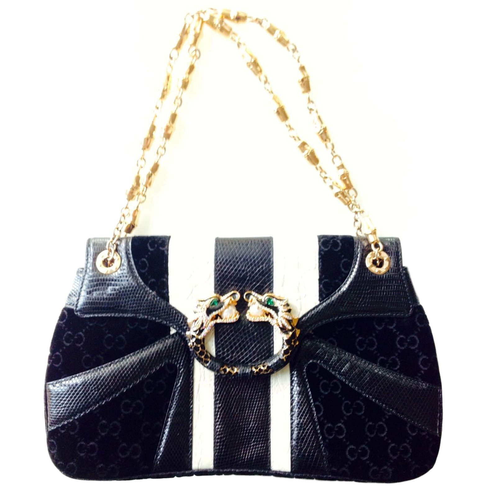 Gucci Dragon Bag by Tom Ford Black Exotic leather ref.16666 - Joli Closet