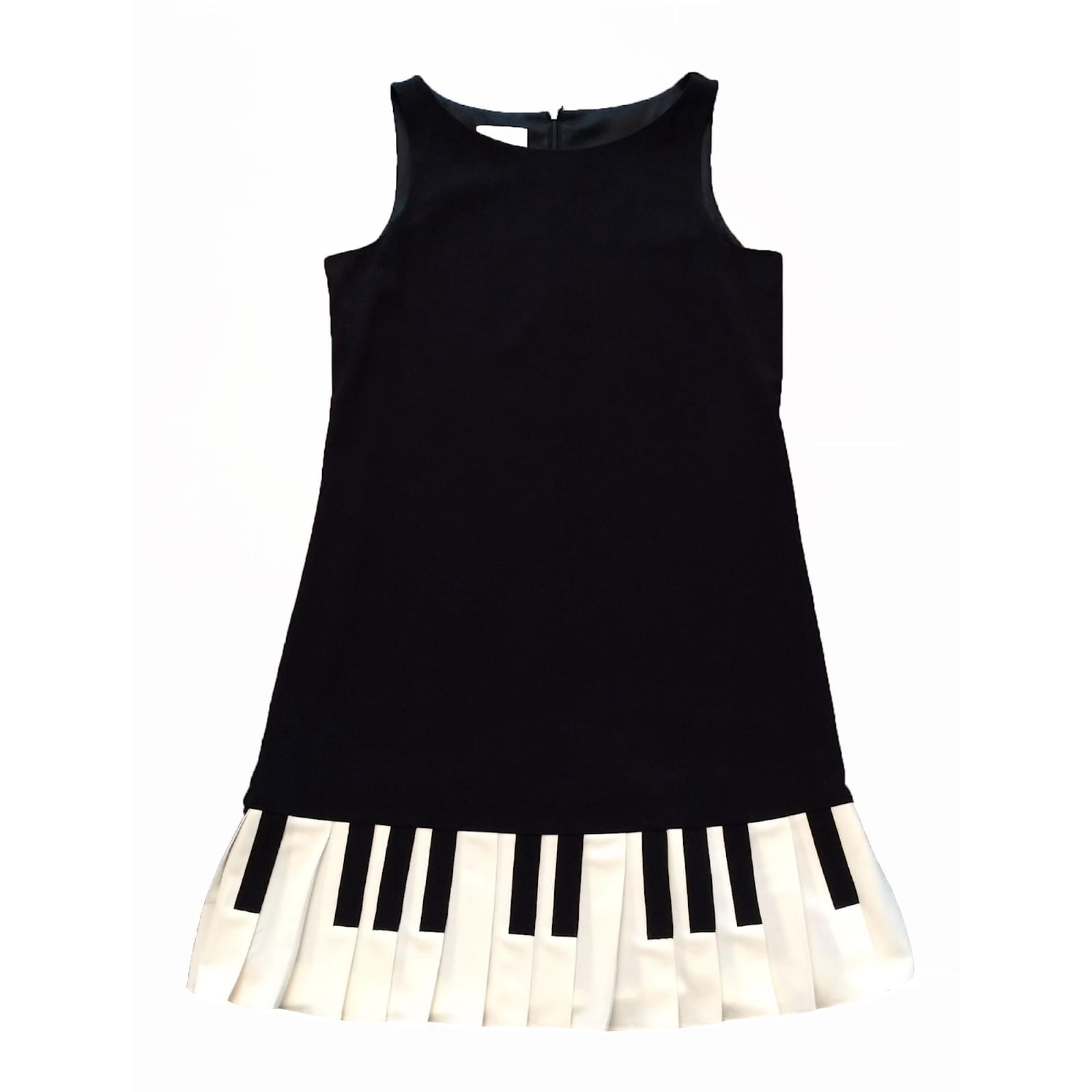 moschino cheap and chic black dress Crescent Breton Stripe Knot Dress