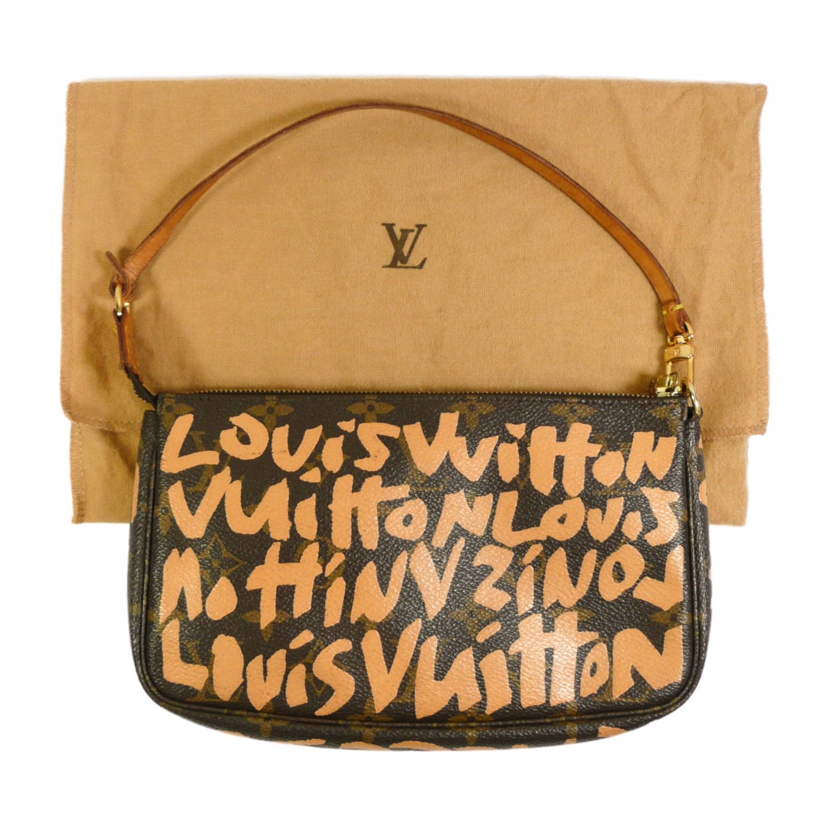 Louis Vuitton Graffiti Stephen Sprouse Day clutch Brown Cloth ref.17019 -  Joli Closet