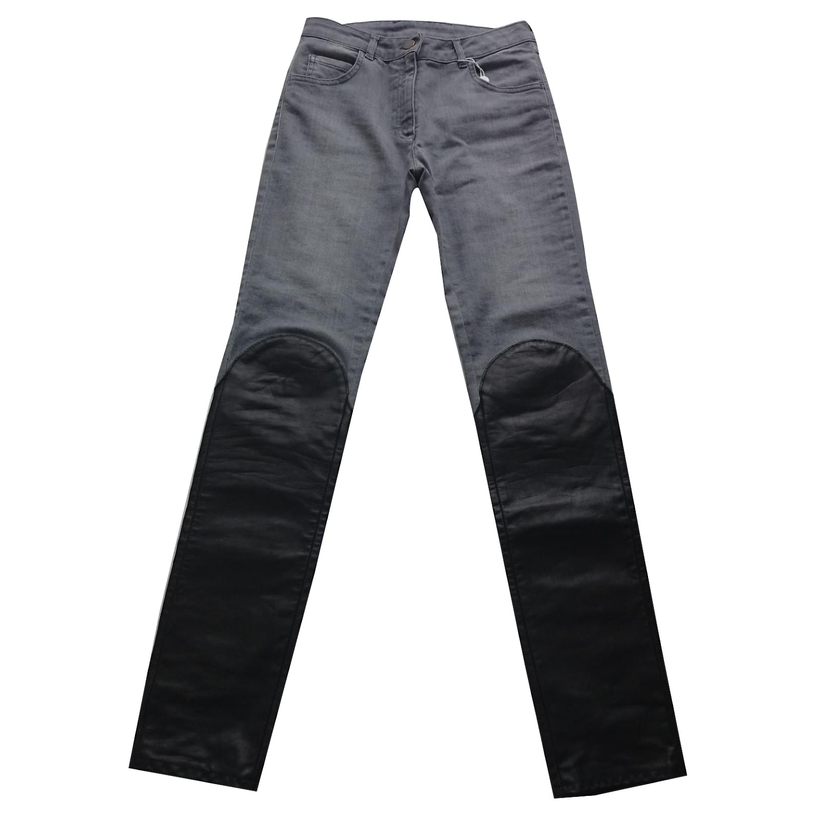 Denim and leather Pants Maison Martin Margiela