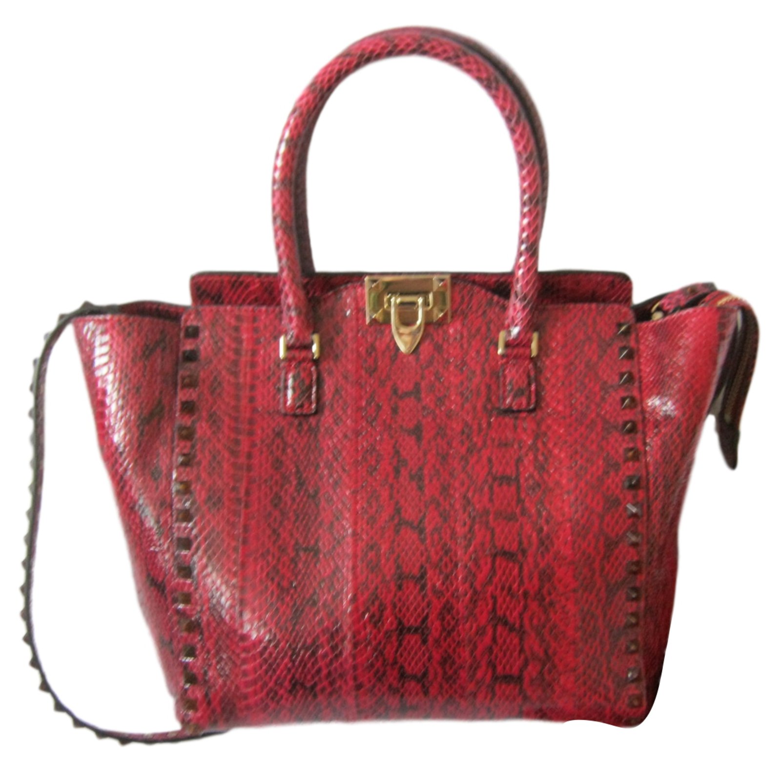 Valentino Rockstud Medium Double Handle Bag