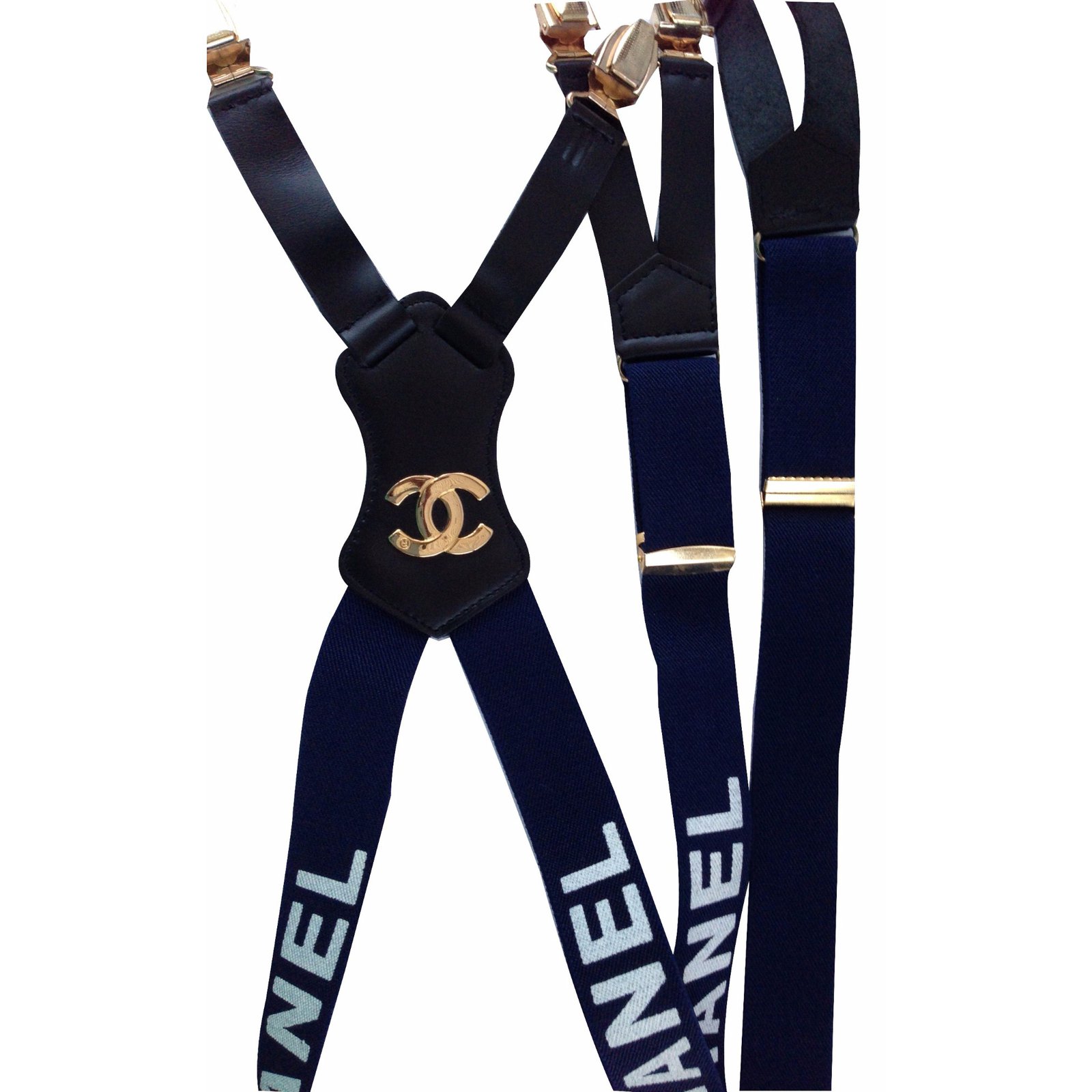 Suspenders Chanel Blue Synthetic ref.17450 - Joli Closet