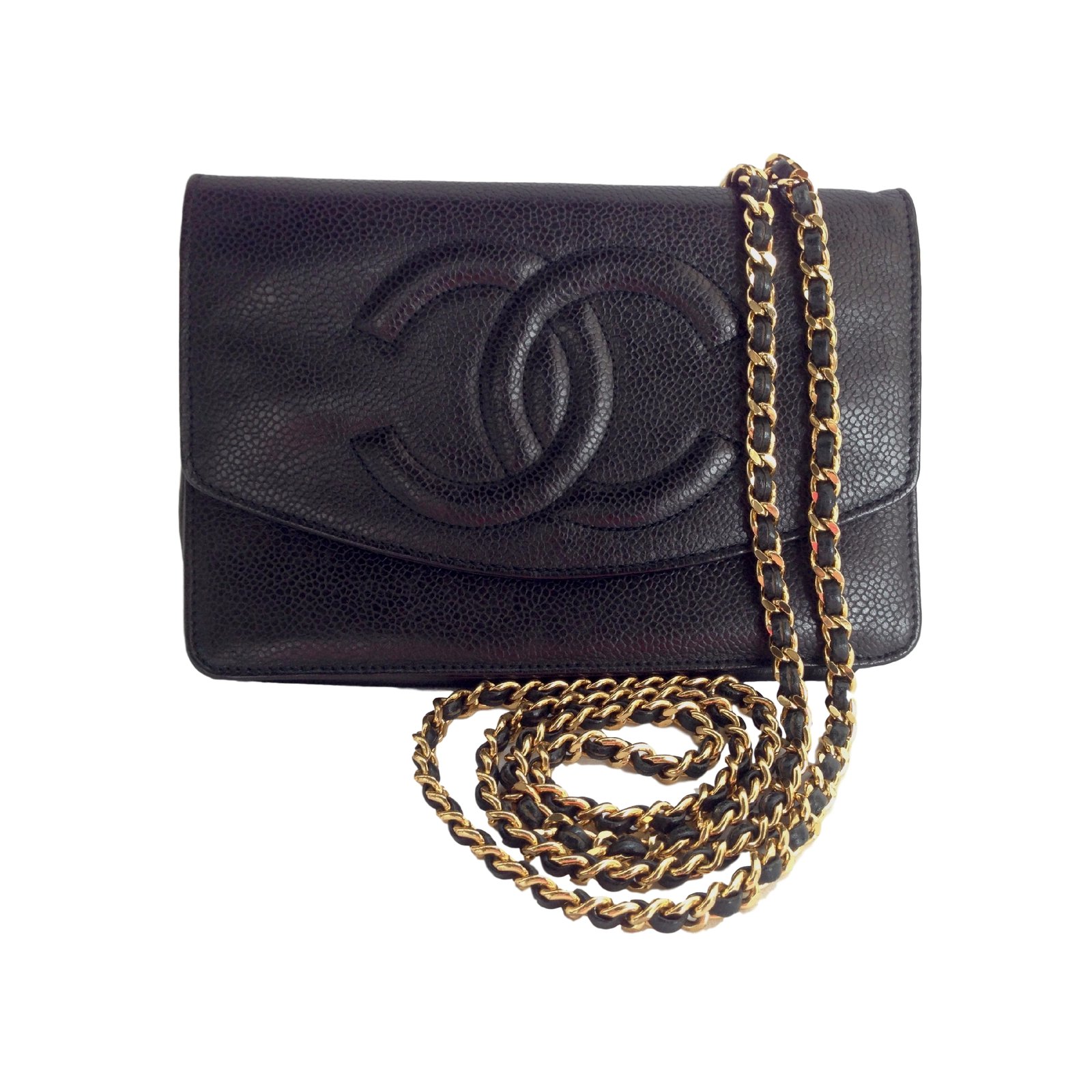 Chanel WOC Wallet On Chain Black Leather ref.17453 - Joli Closet