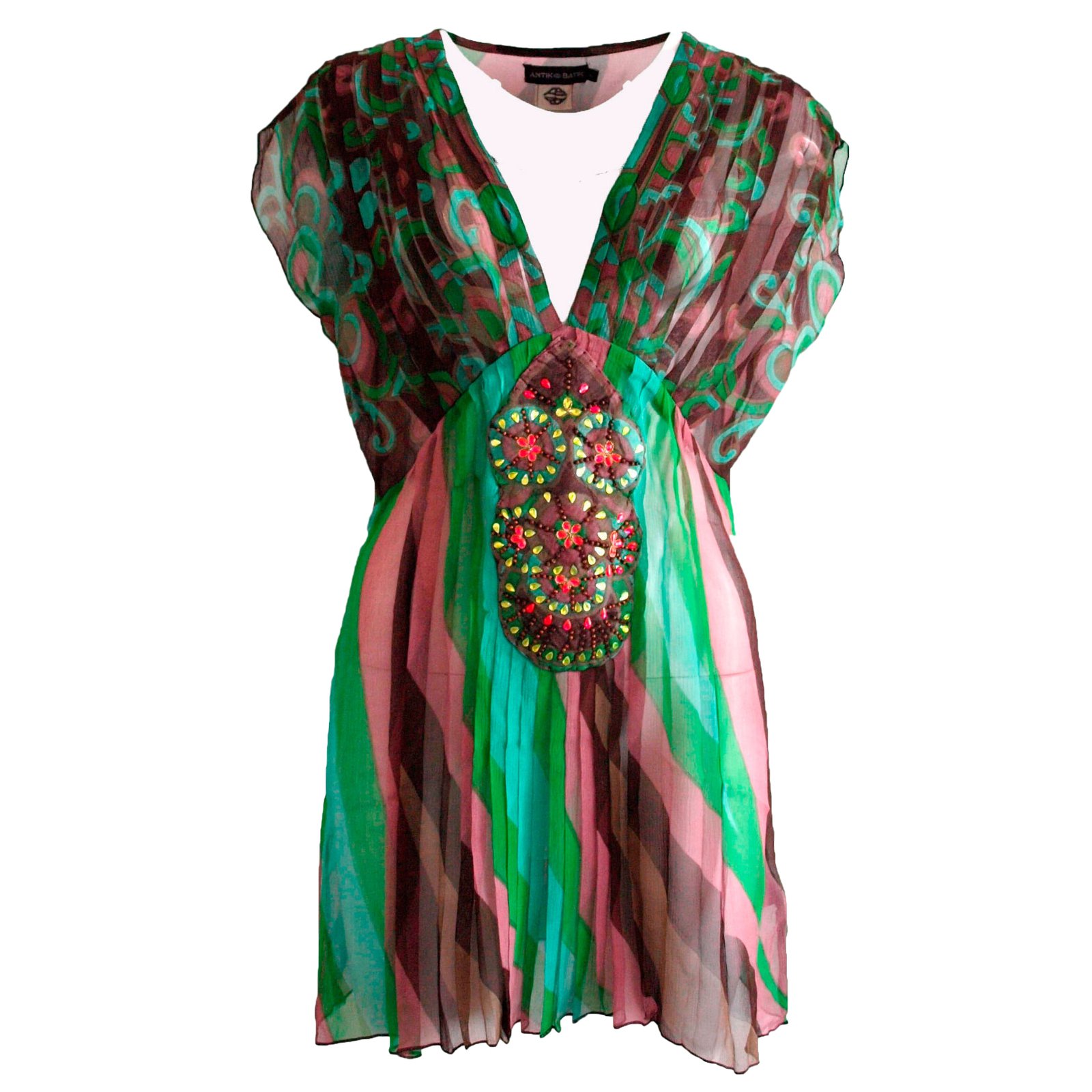 Tops Antik Batik  Tops Soie Multicolore ref 17508 Joli Closet