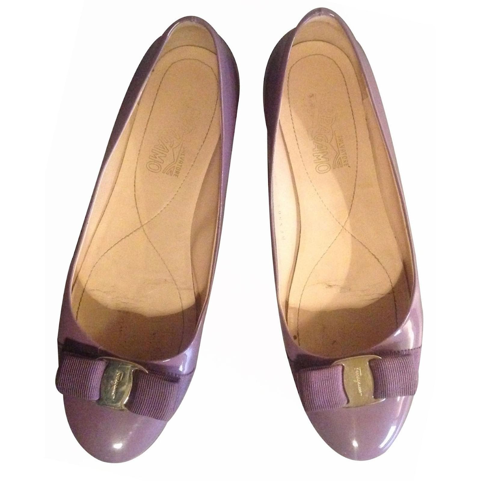 purple ballet flats