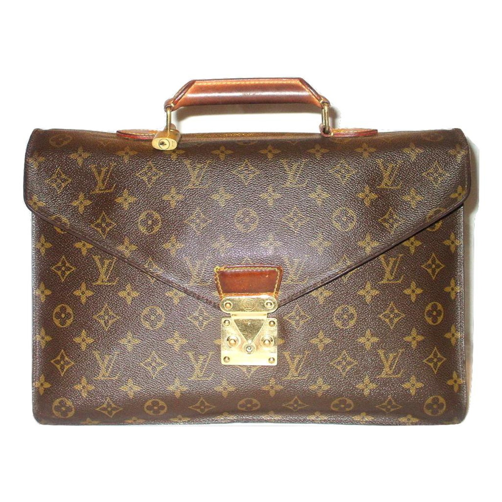 LOUIS VUITTON Femme Serviette Conseiller en Marron