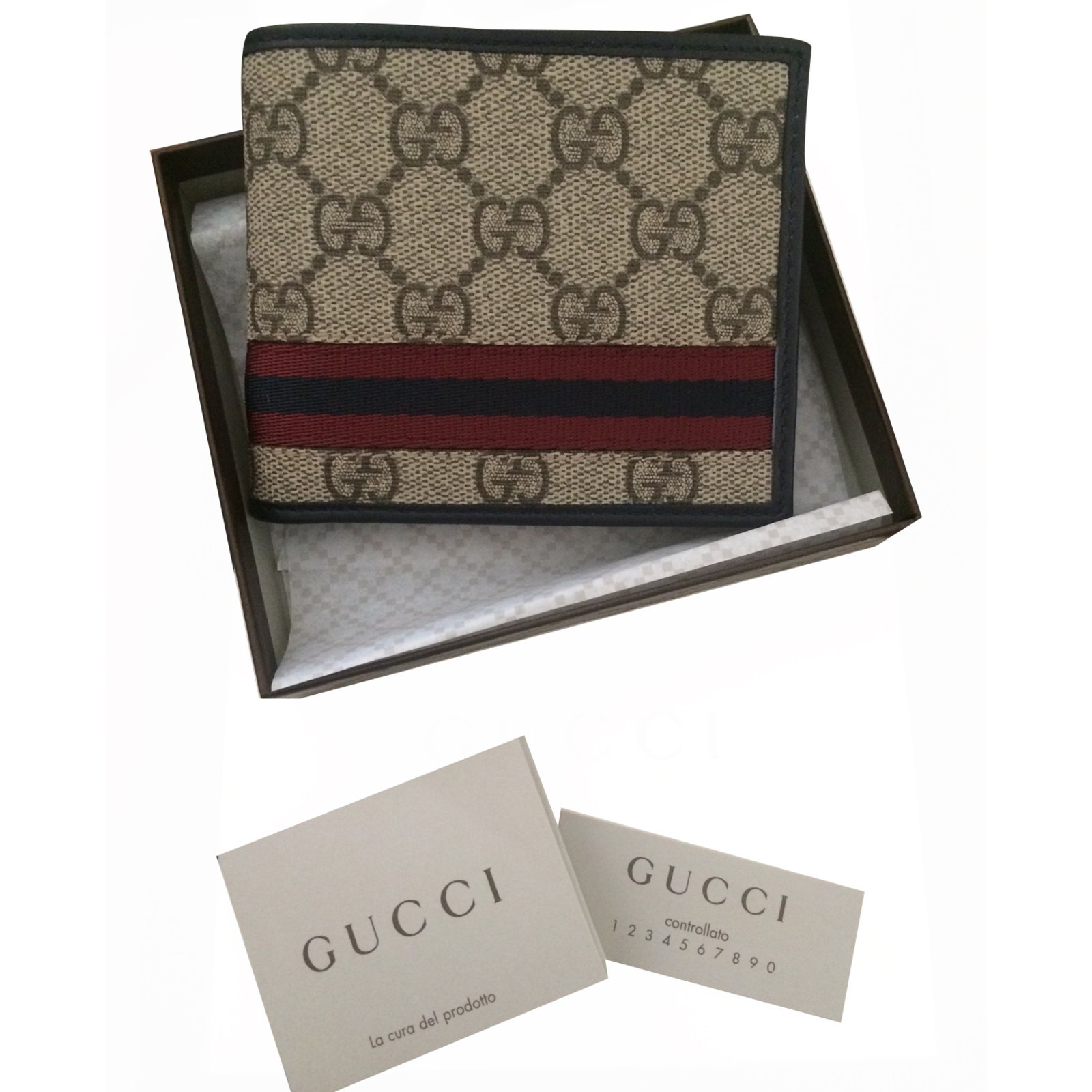 gucci mens wallet red