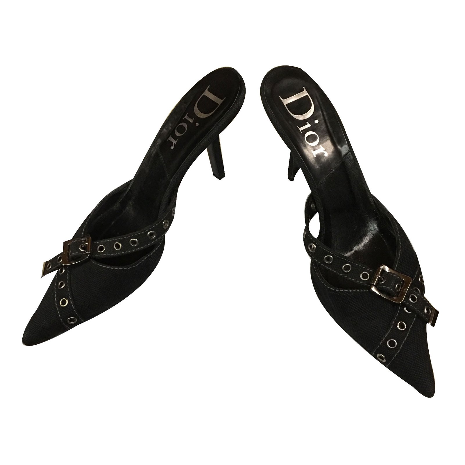 black dior sandals
