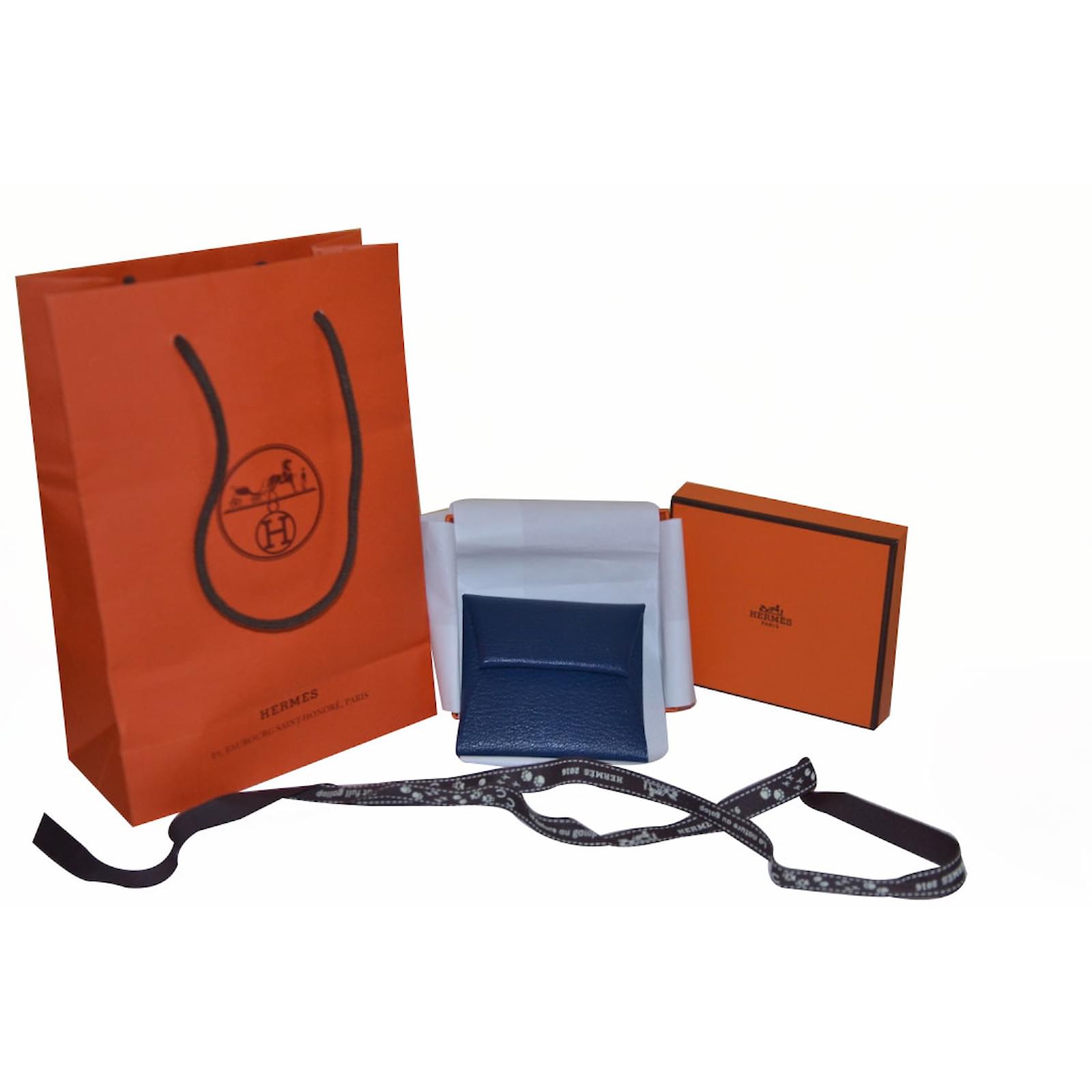 Hermès Pouch Blue Leather ref.18634 Joli Closet