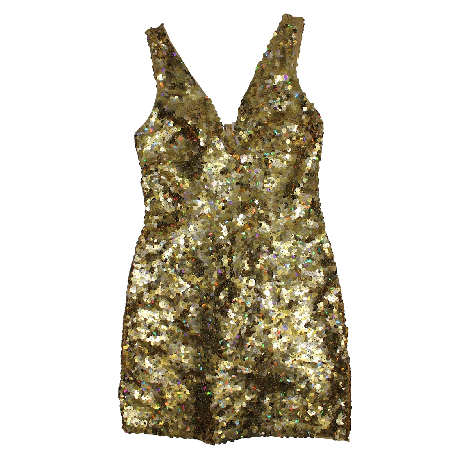 green emerald velvet dress Pinko Yellow Lace V-Neck Dress UK 8 main image 1