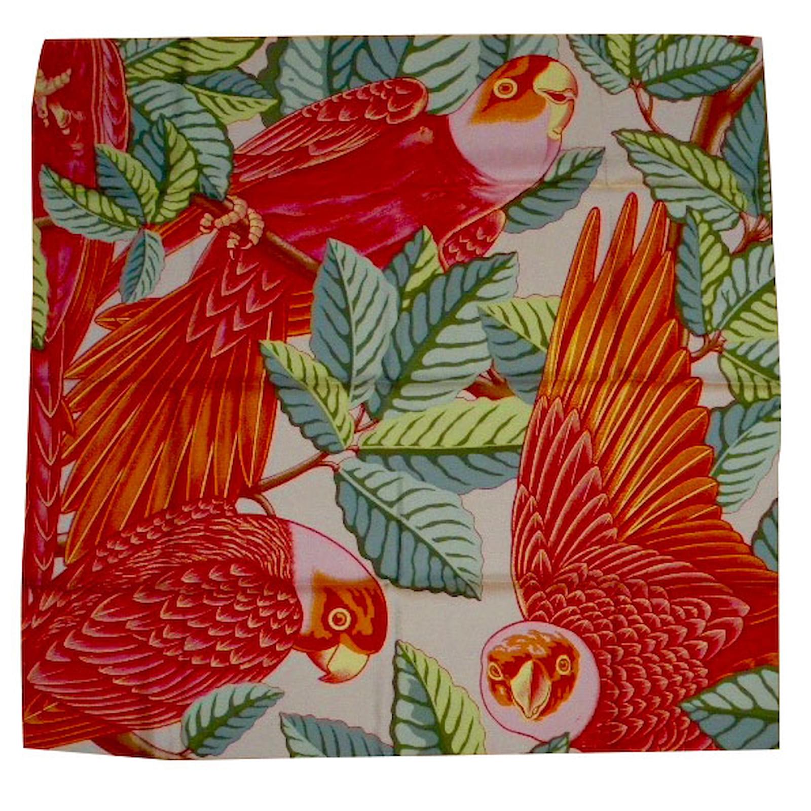 hermes parrot scarf