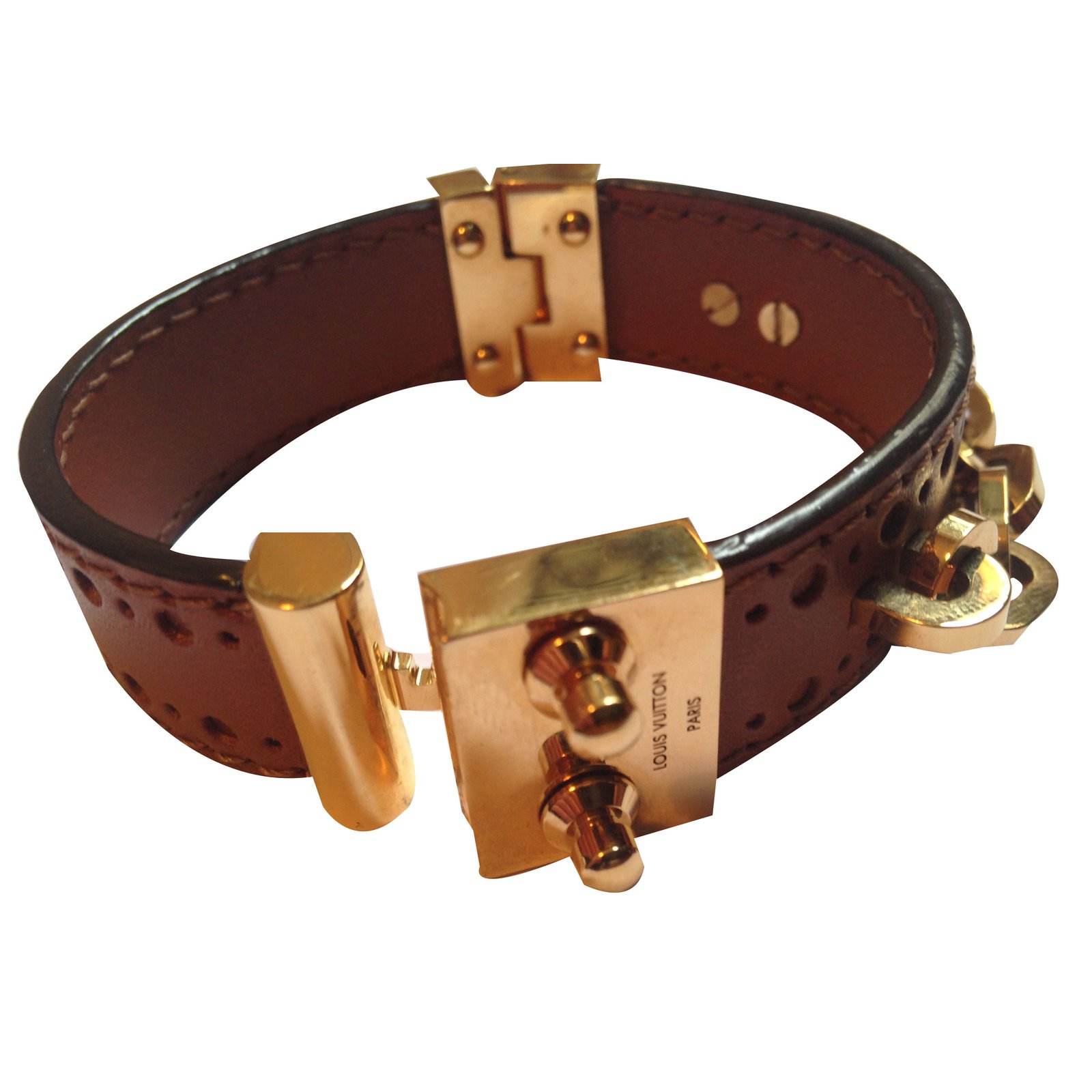 Louis Vuitton Bracelet Brown Leather ref.18874 - Joli Closet