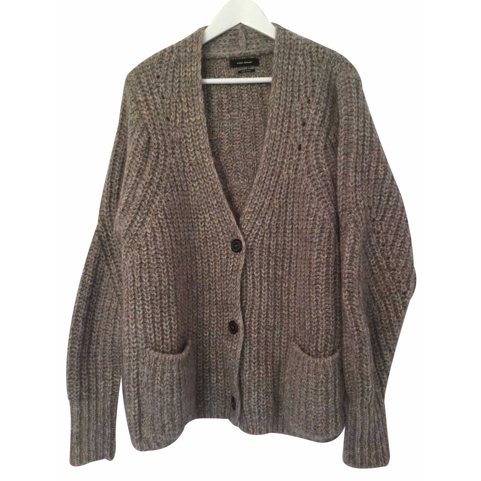 Chunky Isabel Marant Cardigan Grey Wool ref.19090 - Joli Closet