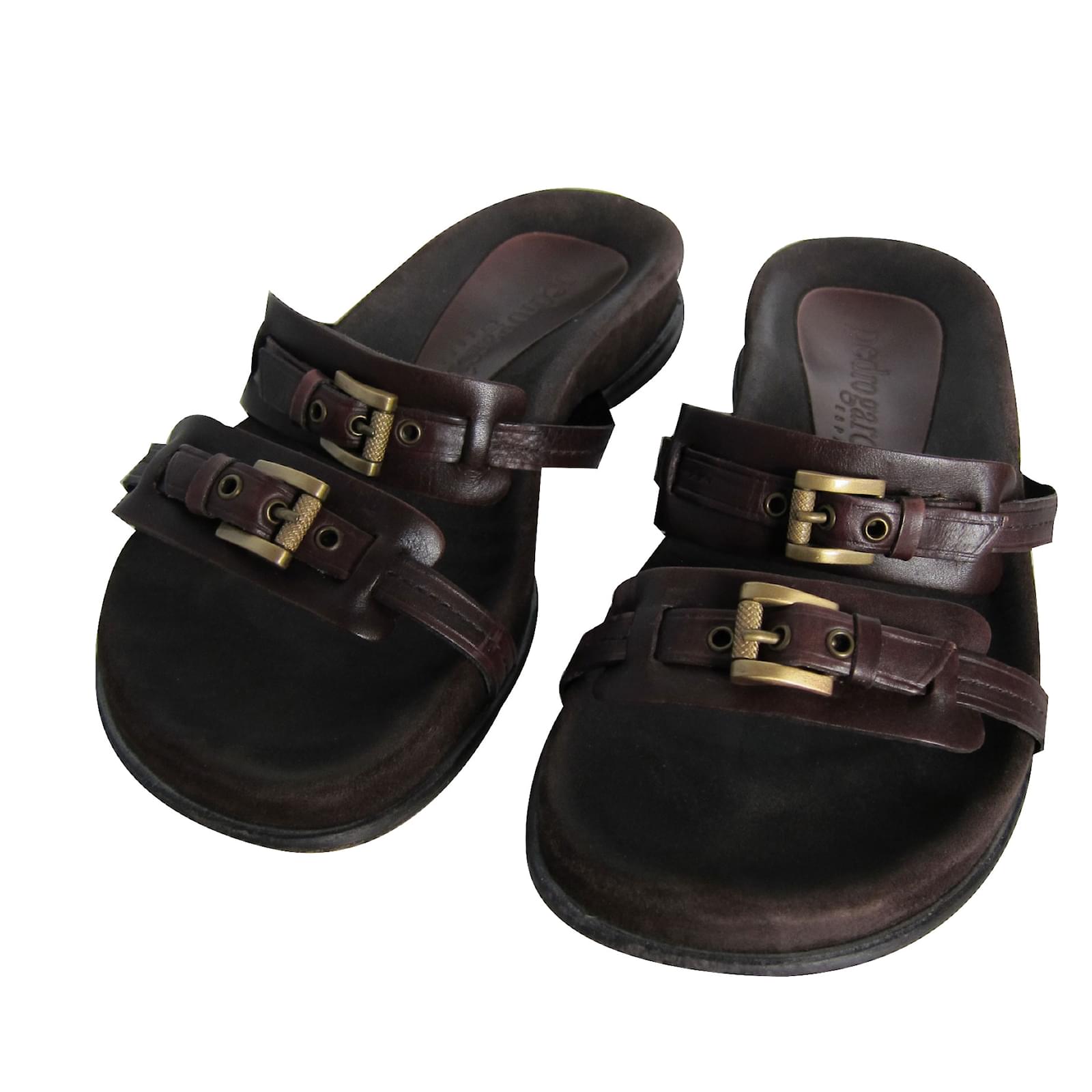 Pedro Garcia Sandals Brown Leather ref.19639 - Joli Closet