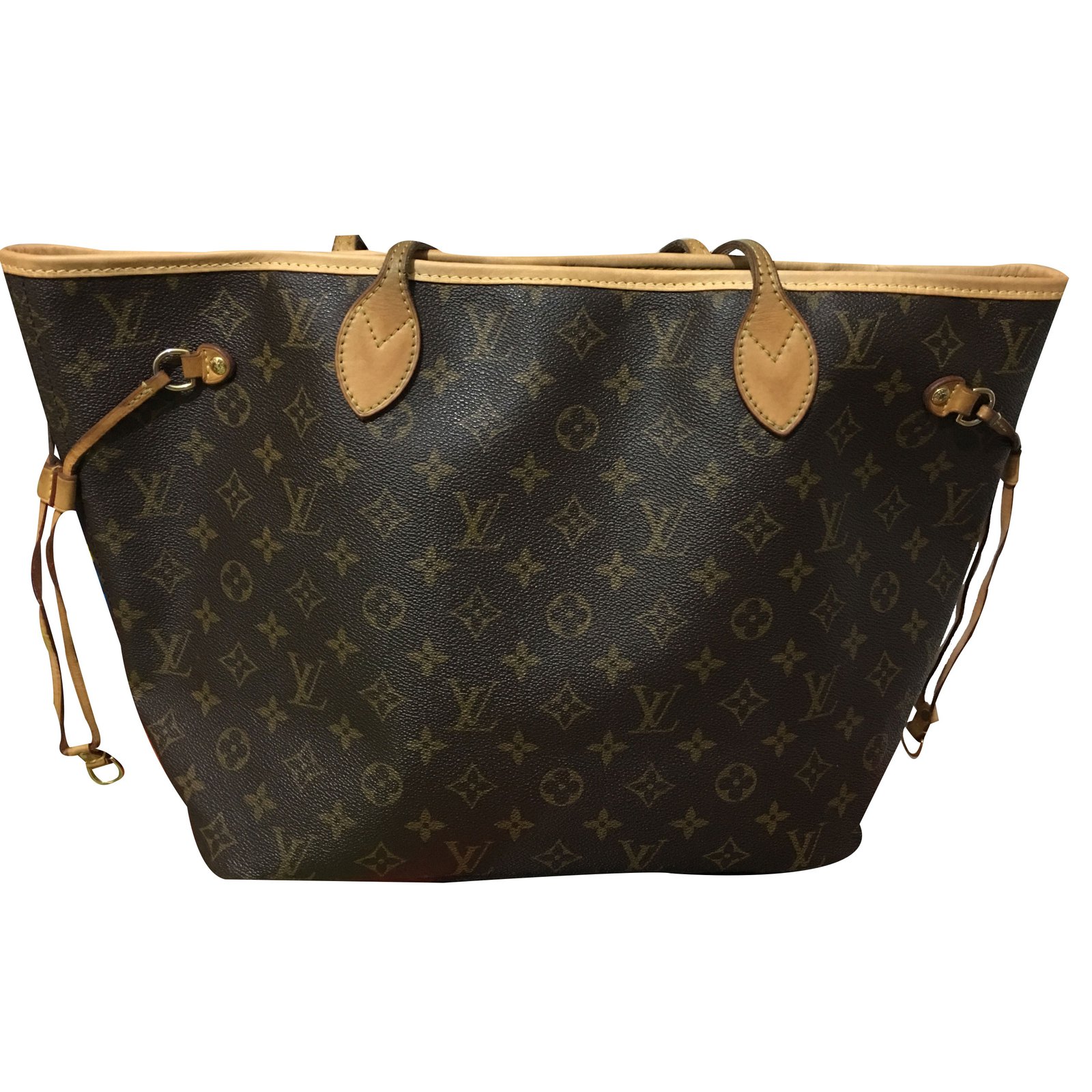 Louis Vuitton Louis vuitton neverfull monogram mm Handbags Leather Brown ref.19721 - Joli Closet