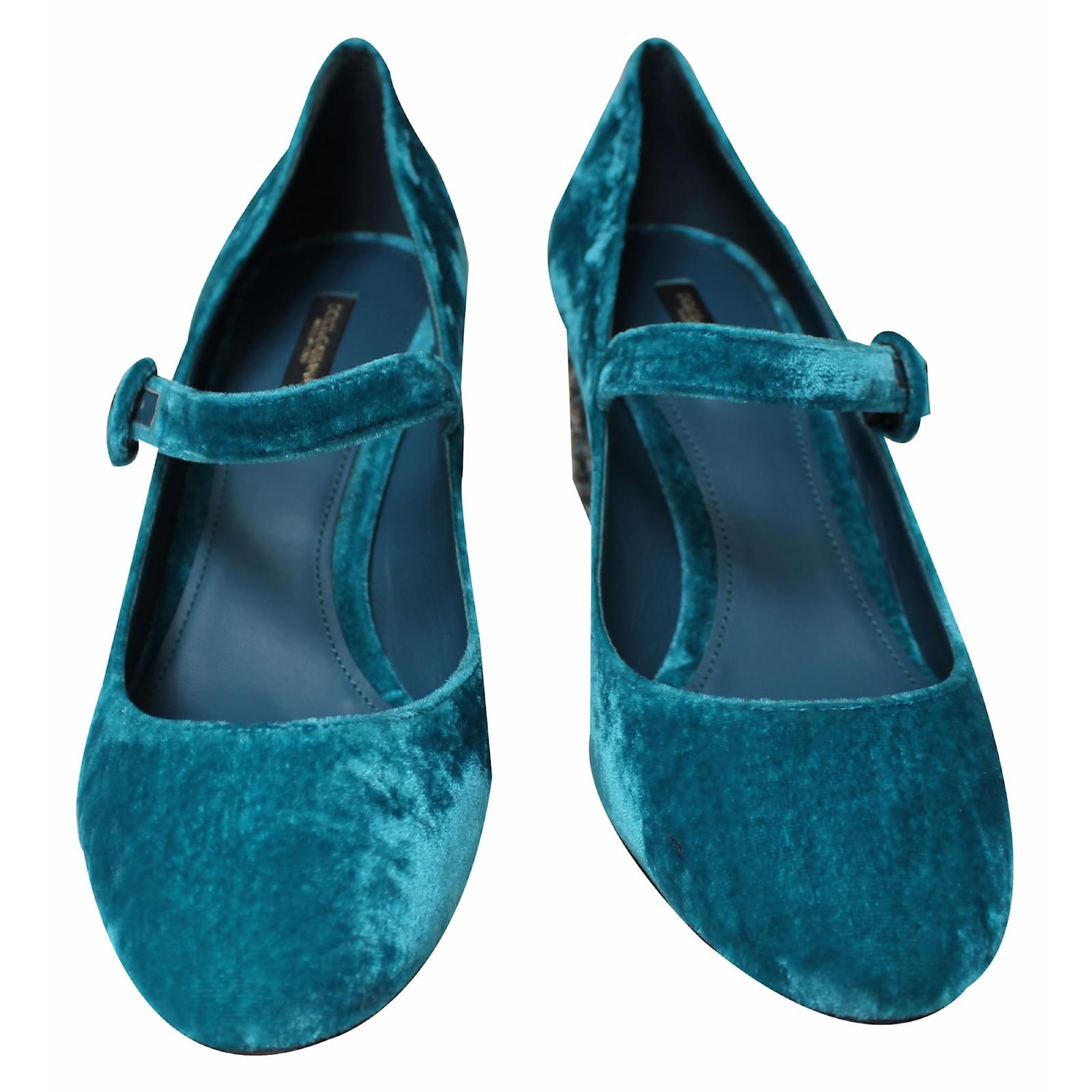 dolce gabbana green heels