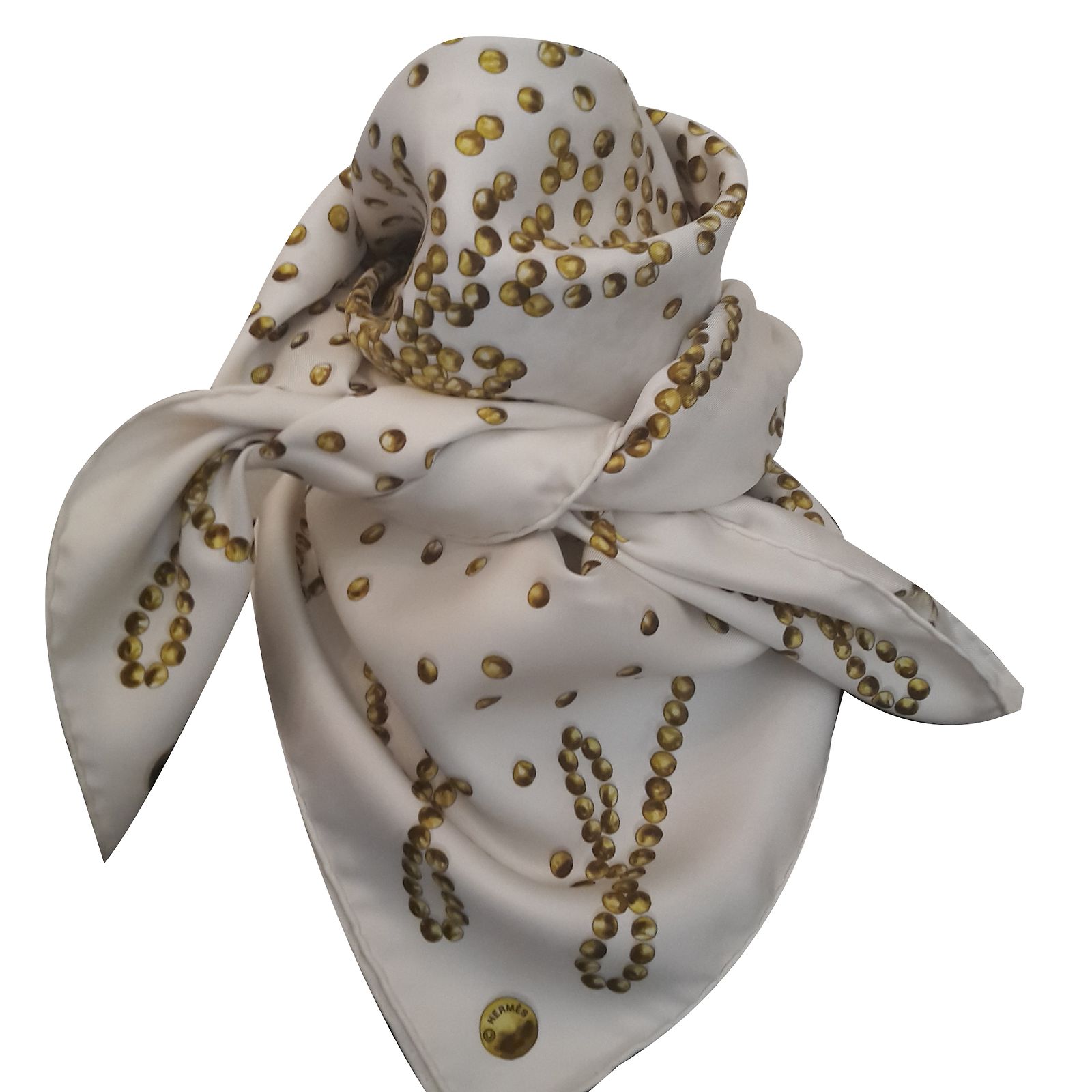 Foulard Hermès En Soie - Motif Les Allures Du Cheval Par H. De Linarès (Réf. 66667) - Occasion