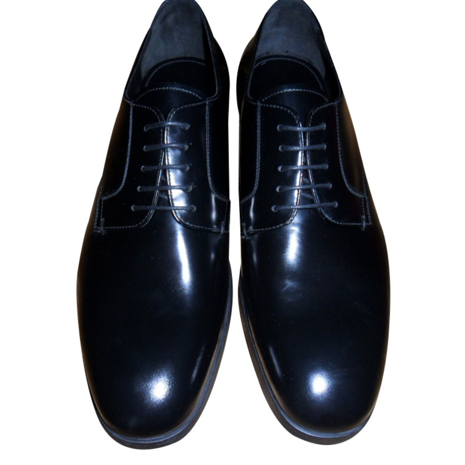 Prada mens shoes formal lace up black leather shoes nwt  - Joli  Closet