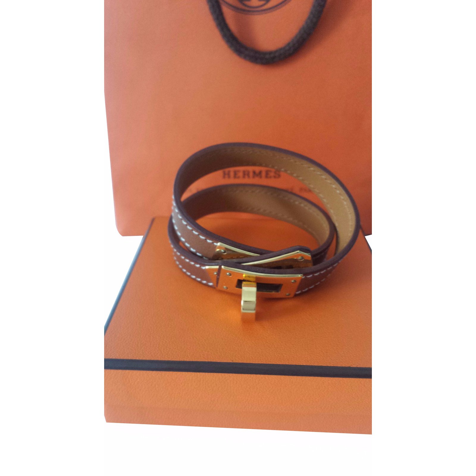 Hermès Kelly bracelet Light brown Leather ref.20891 - Joli Closet