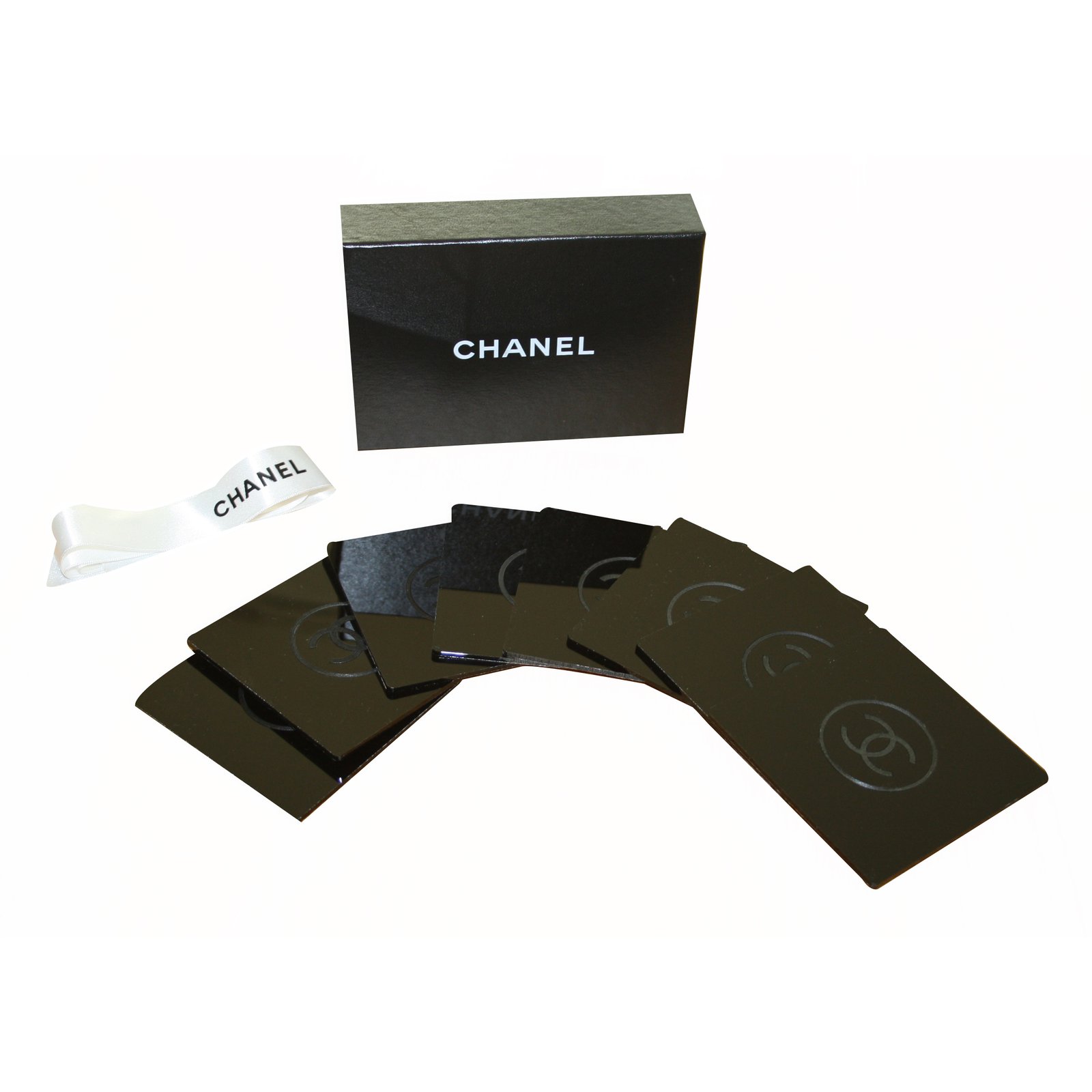 Chanel VIP coaster - set of 8 Black  - Joli Closet